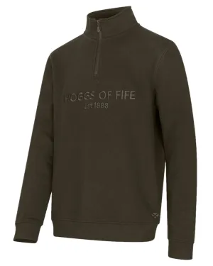 Hoggs of Fife Sweat-shirt à mi-zippé uni Galloway 1888 pour hommes Hoggs of Fife