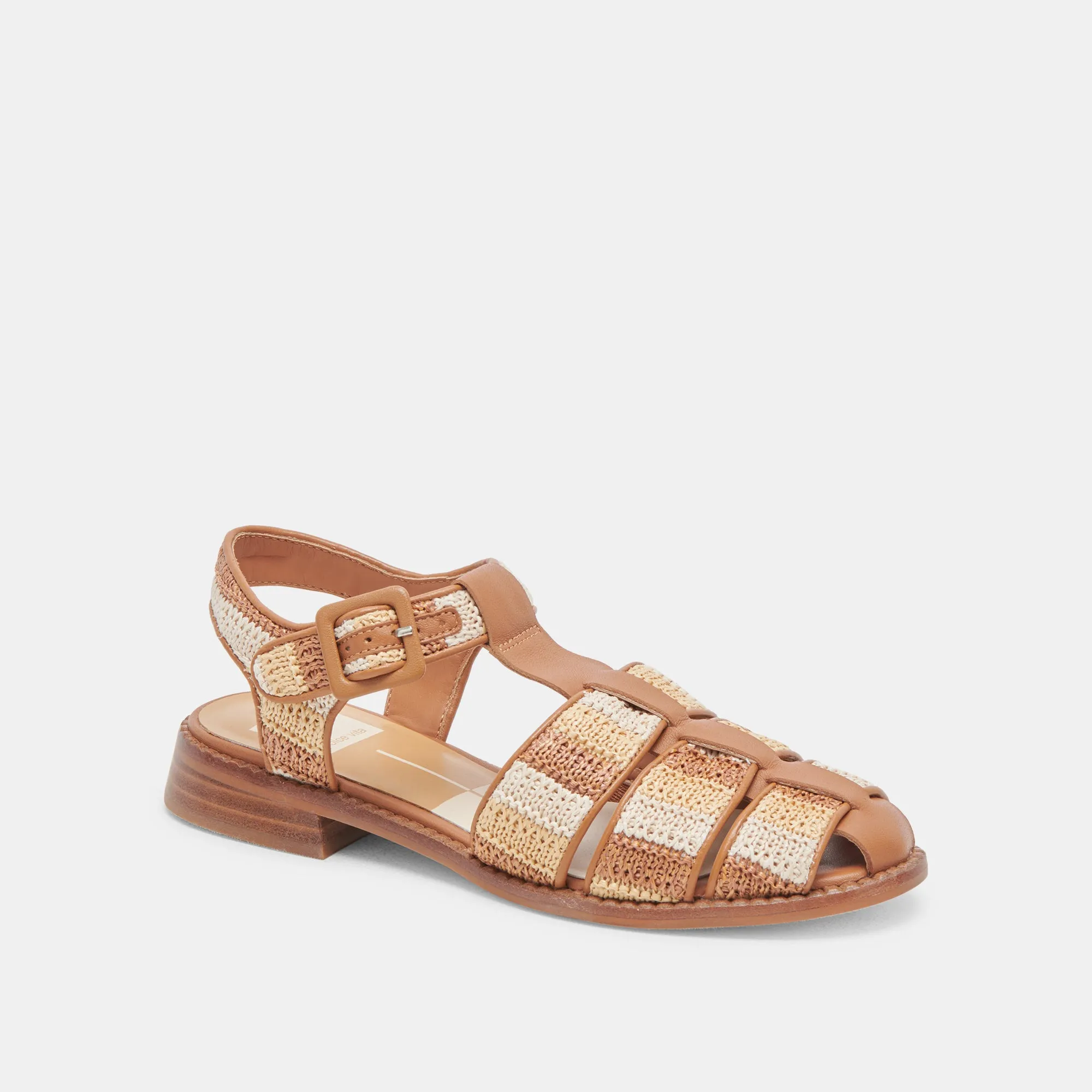 SANDALES HOLIS TAN MULTI RAFFIA