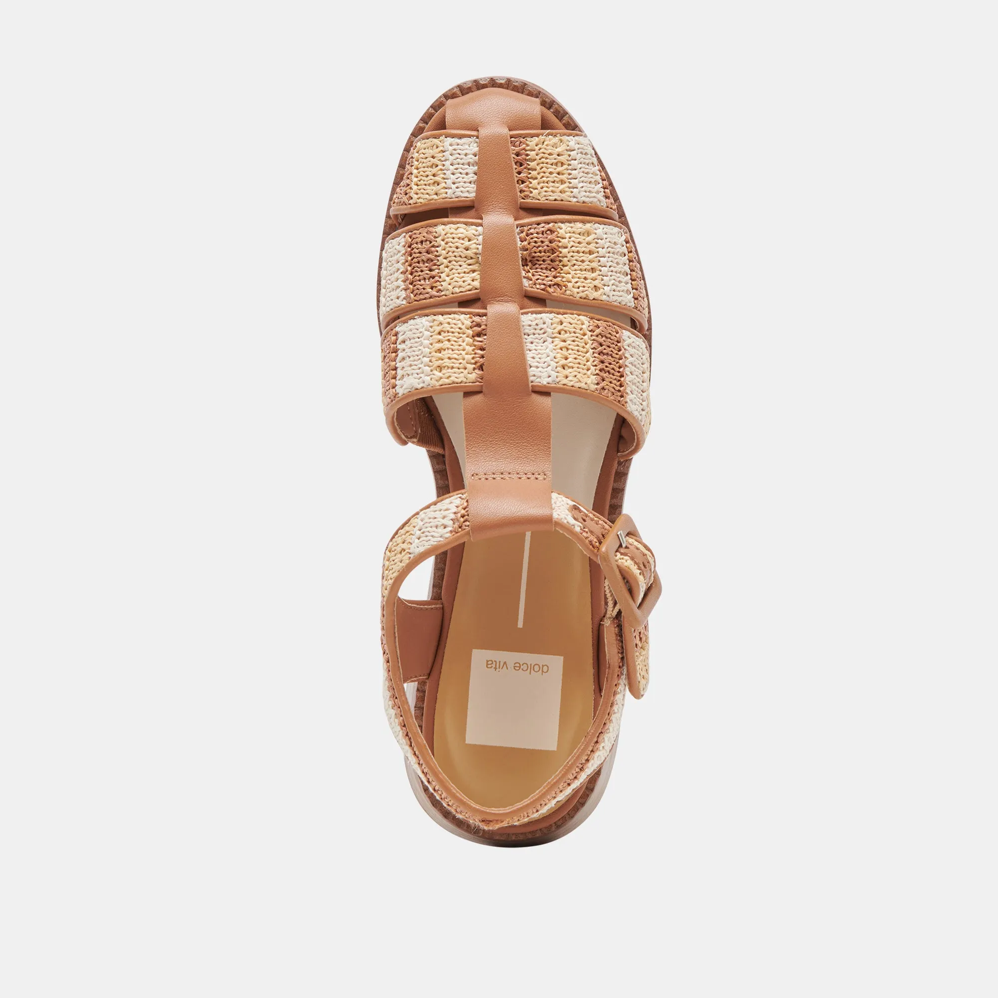 SANDALES HOLIS TAN MULTI RAFFIA