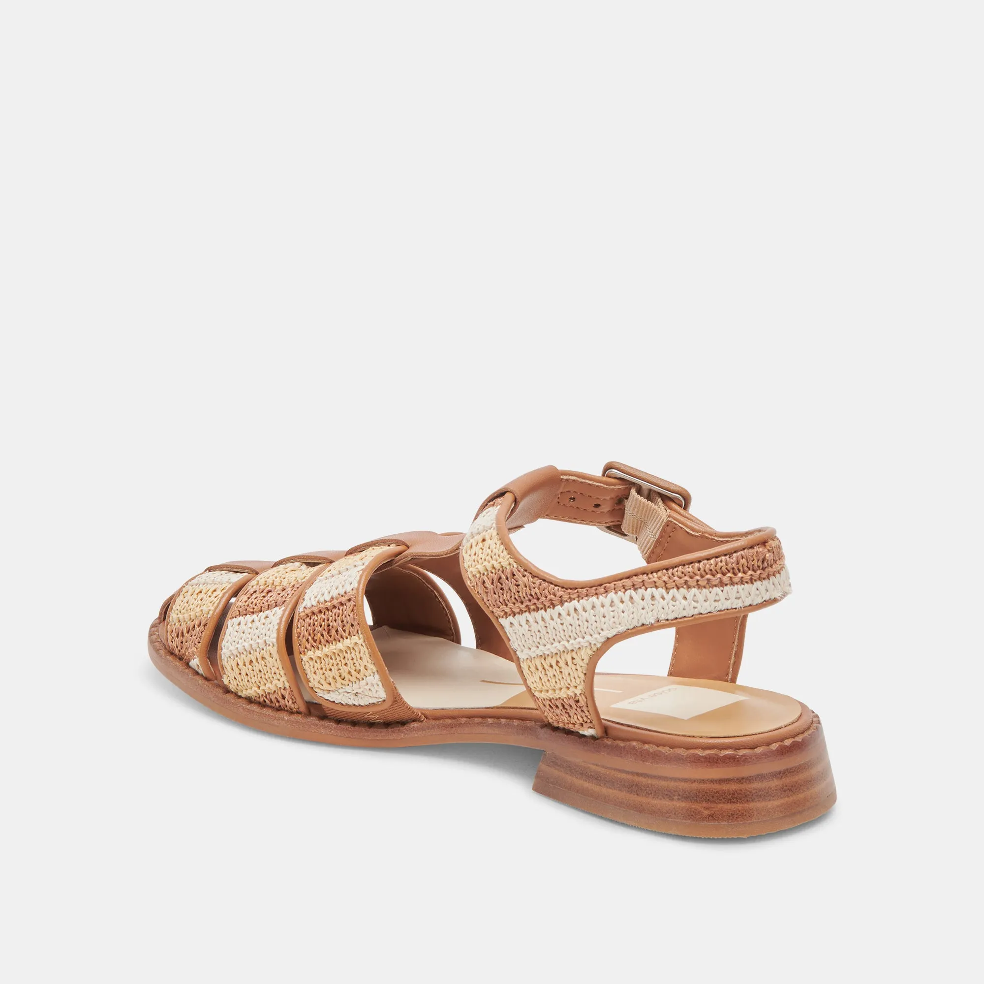 SANDALES HOLIS TAN MULTI RAFFIA