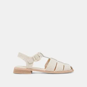 SANDALES HOLIS BLANCHES MULTICOLORES EN RAFFIA