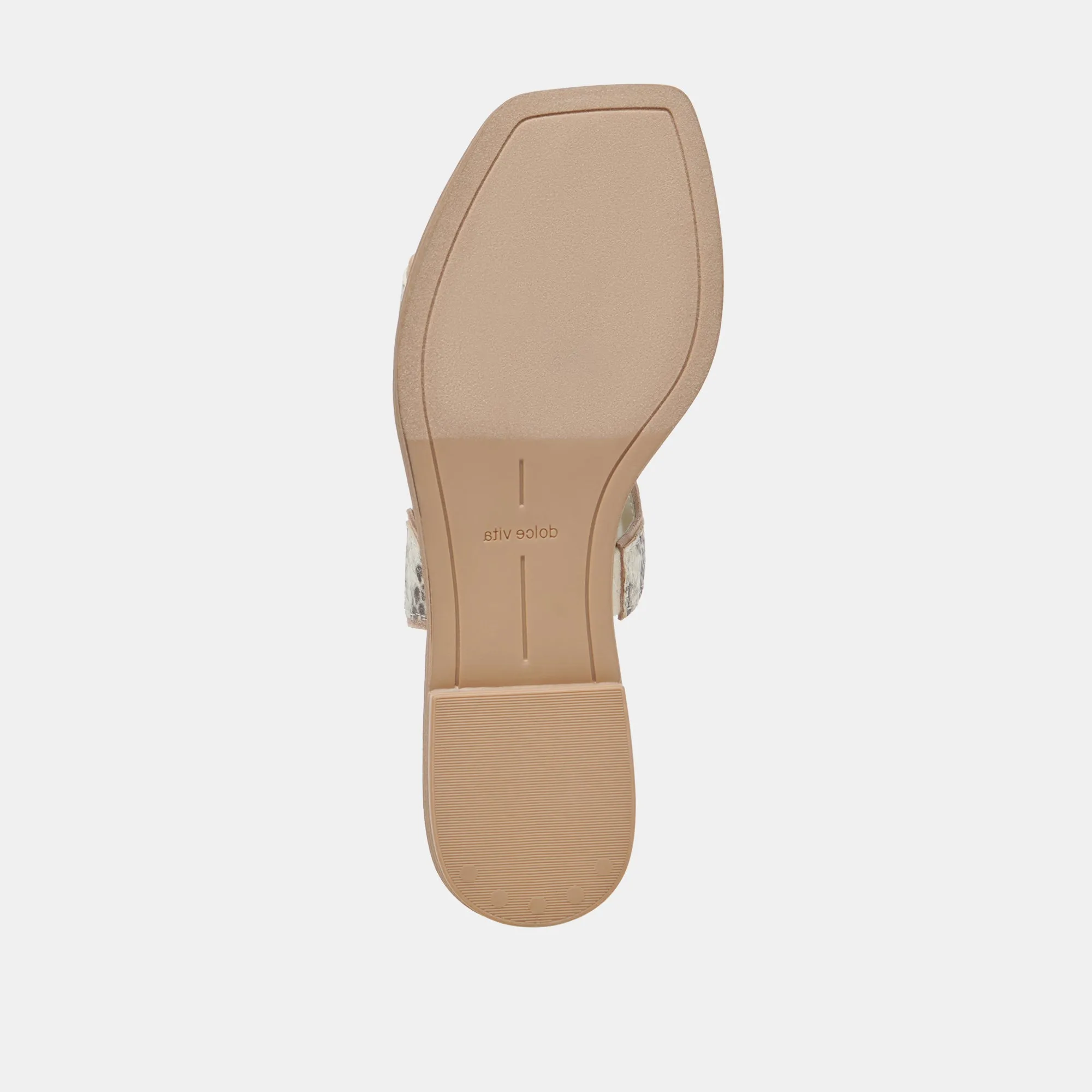SANDALES ILVA GRIS BLANC CUIR EMBOSSE