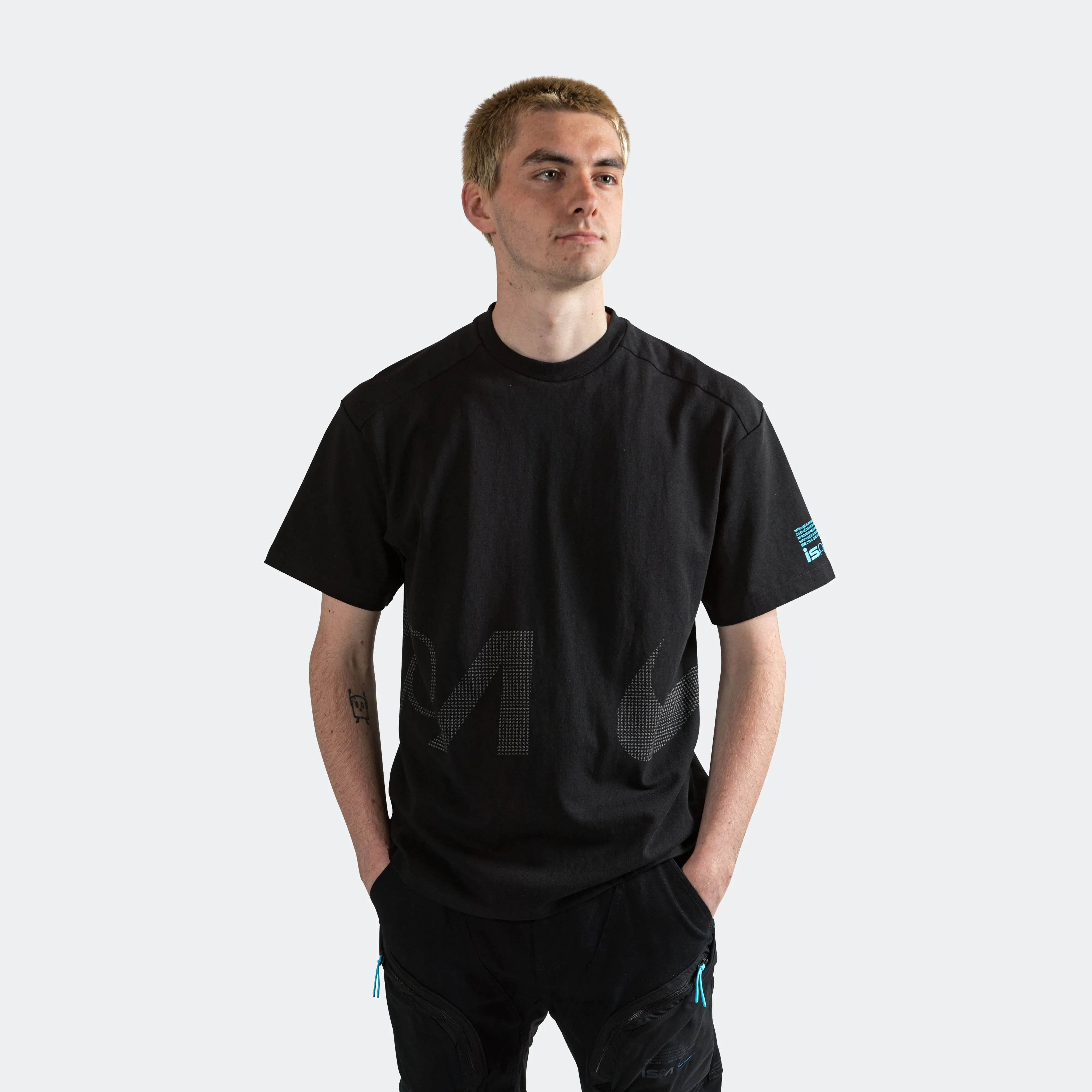 T-shirt ISPA SS - Noir/Bleu Baltique