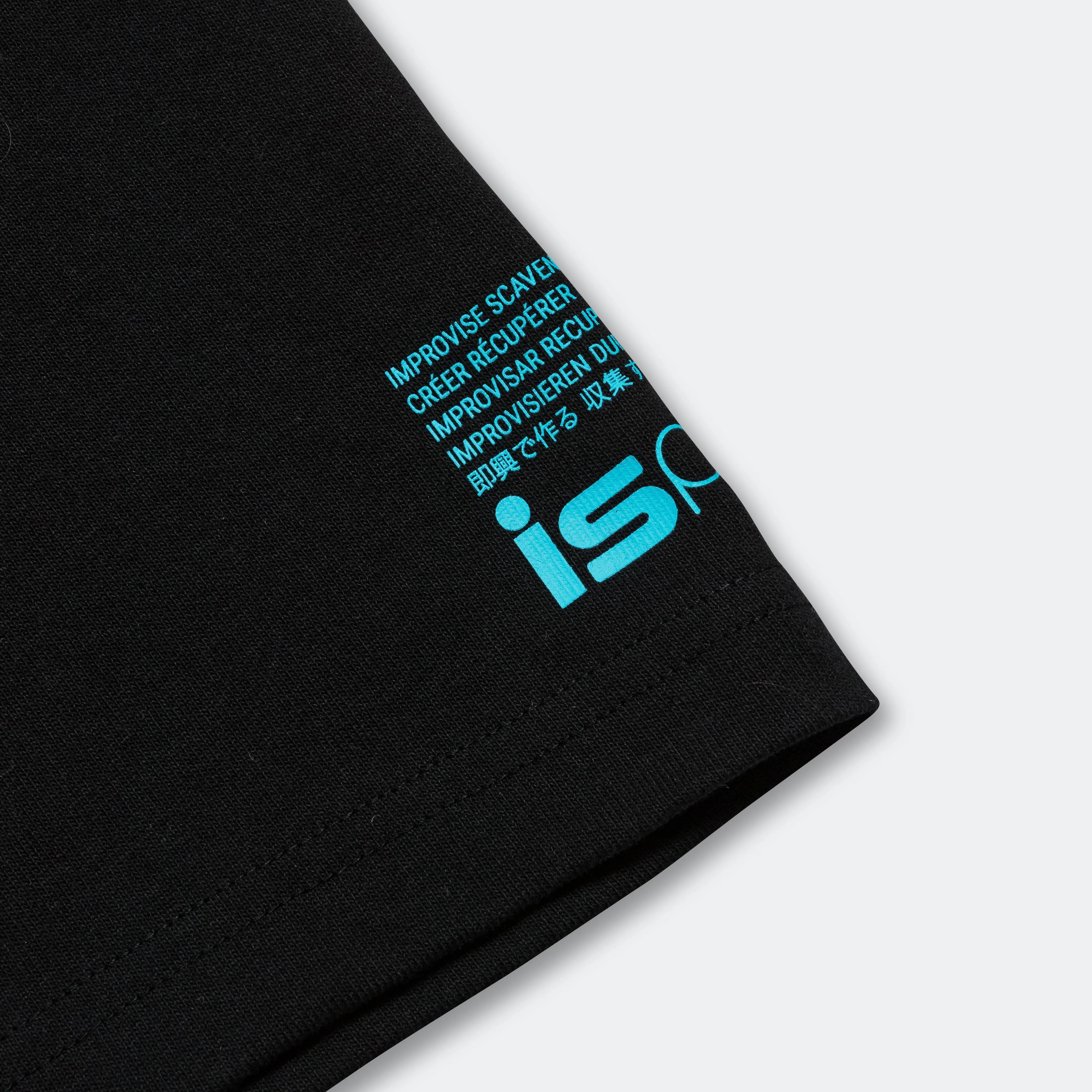 T-shirt ISPA SS - Noir/Bleu Baltique