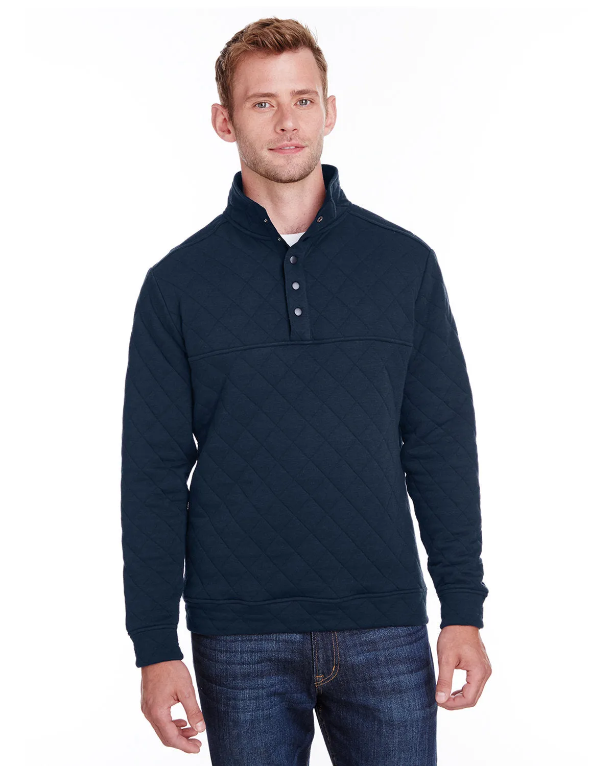 J America JA8890 Pull-over matelassé adulte à boutons-pression
