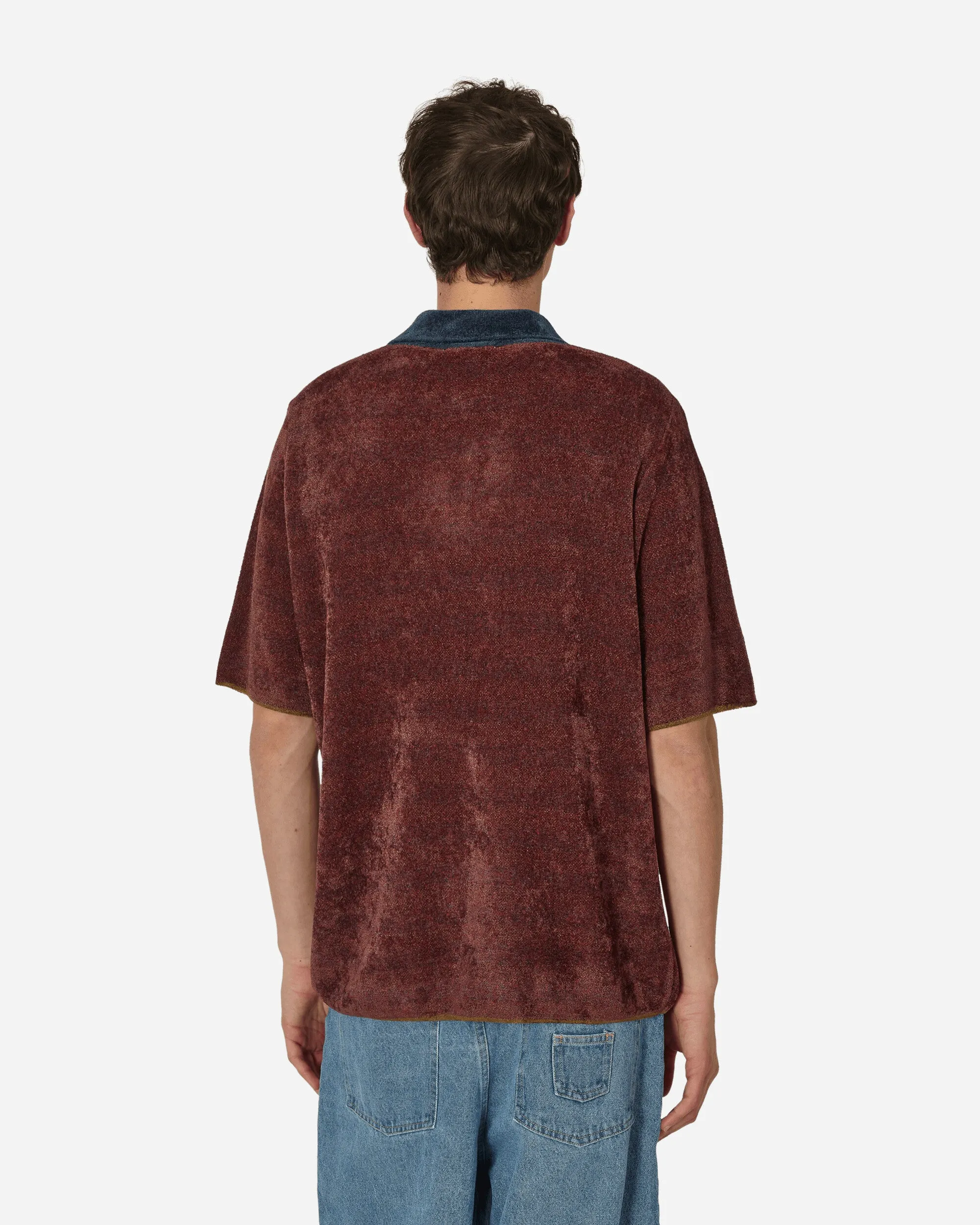 Polo en maille à col Jacquard multicolore