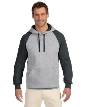 Jerzees 96CR Pull à capuche adulte NuBlend avec empiècements colorés et manches raglan