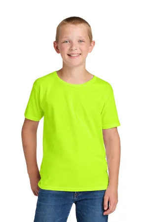 T-shirt classique pour jeunes Jerzees à manches courtes et col rond - Vert sécurité