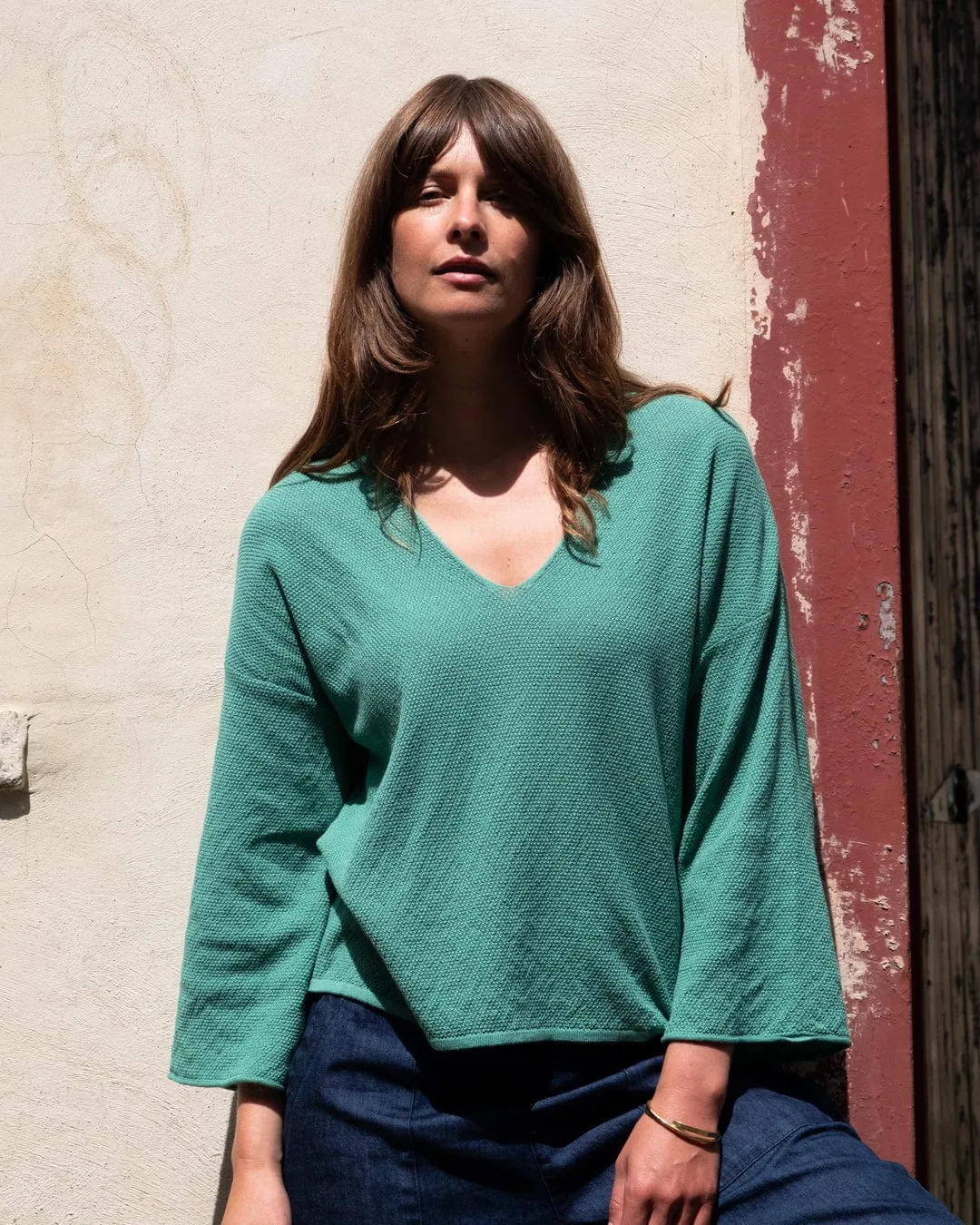 Pull décontracté en coton pour femmes Jody | Menthe