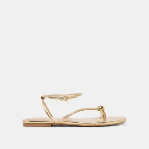 SANDALES KENLEY EN CUIR DORÉ