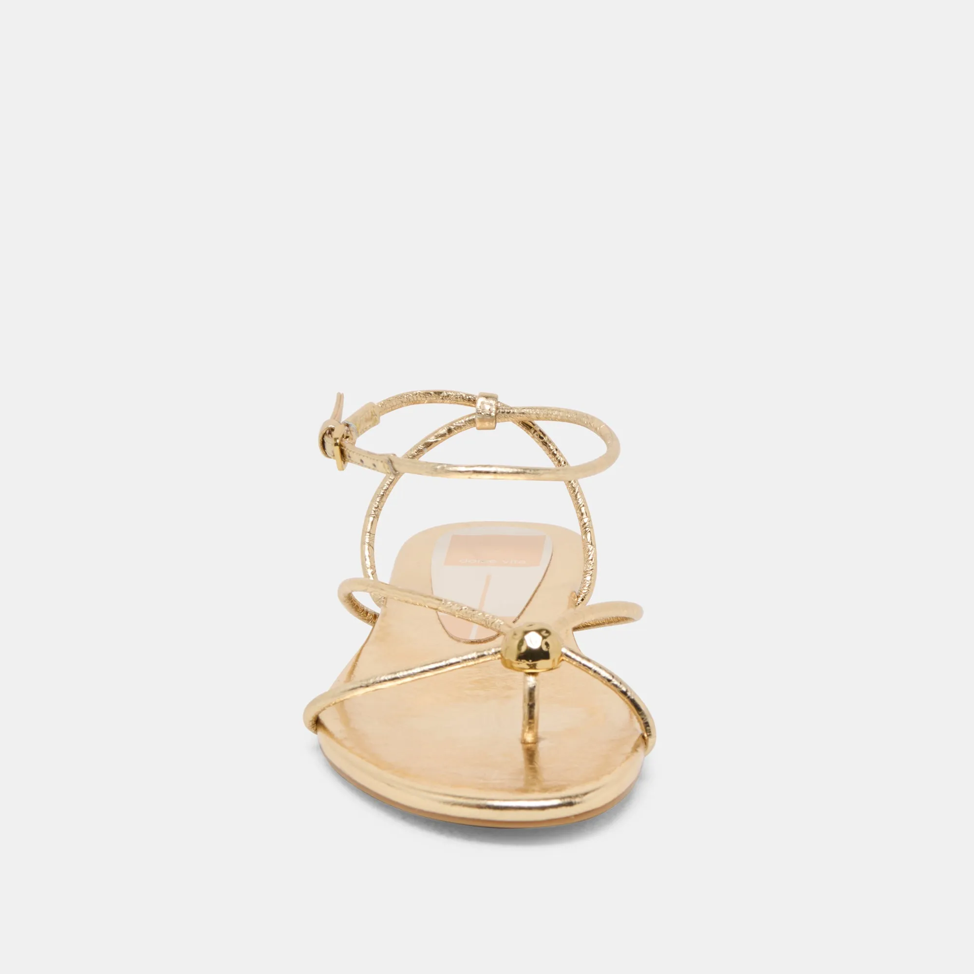 SANDALES KENLEY EN CUIR DORÉ