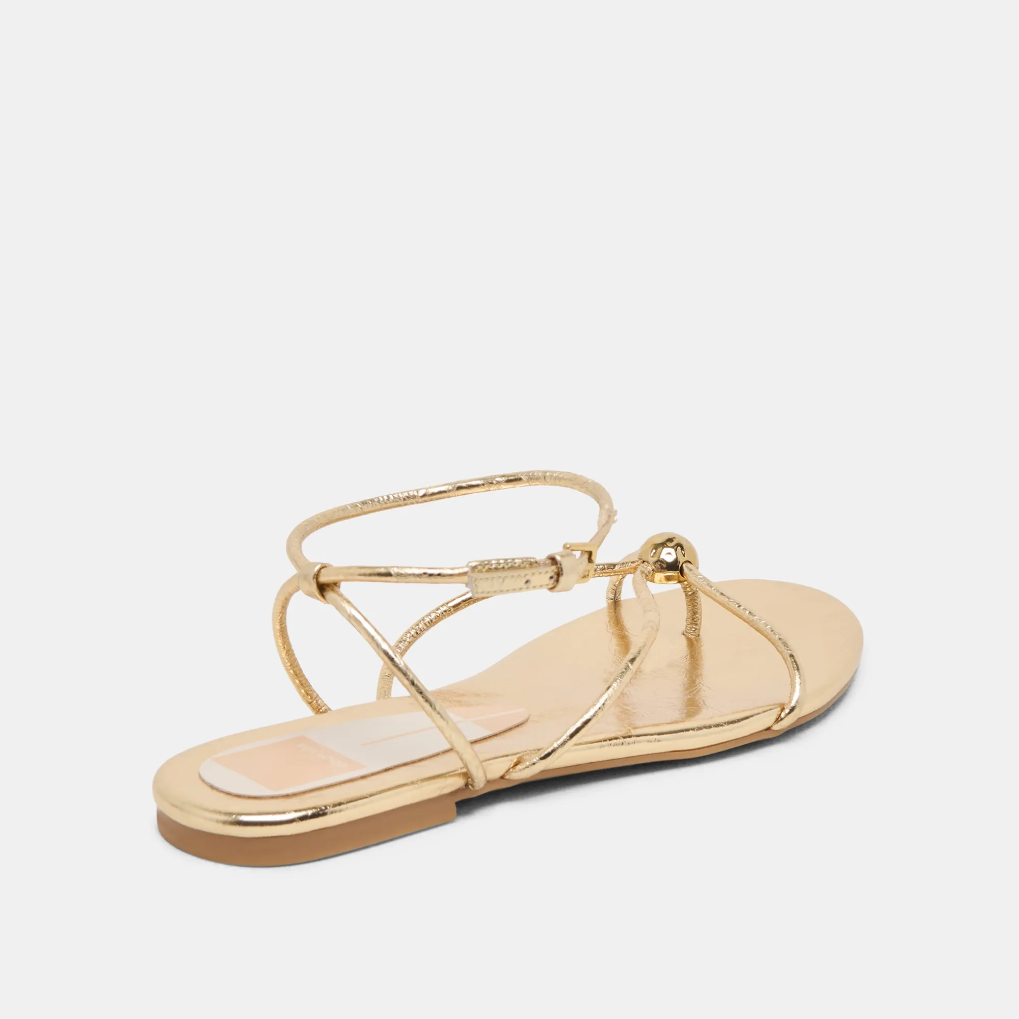 SANDALES KENLEY EN CUIR DORÉ