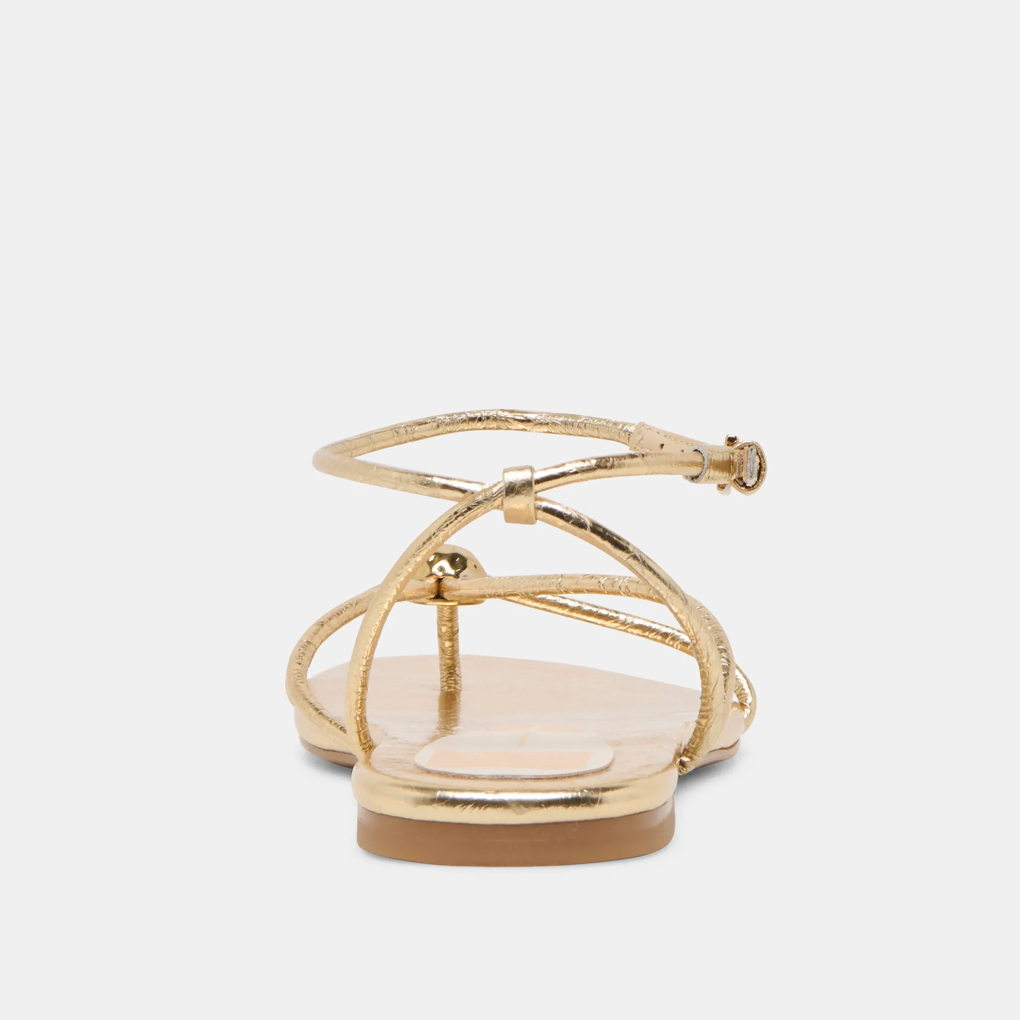 SANDALES KENLEY EN CUIR DORÉ