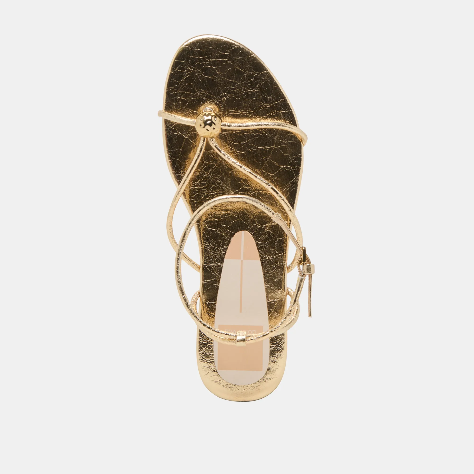 SANDALES KENLEY EN CUIR DORÉ