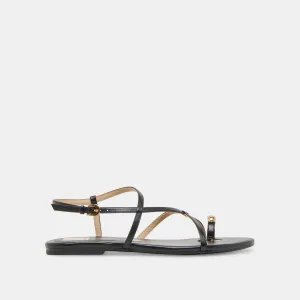 SANDALES KESHA EN CUIR NOIR