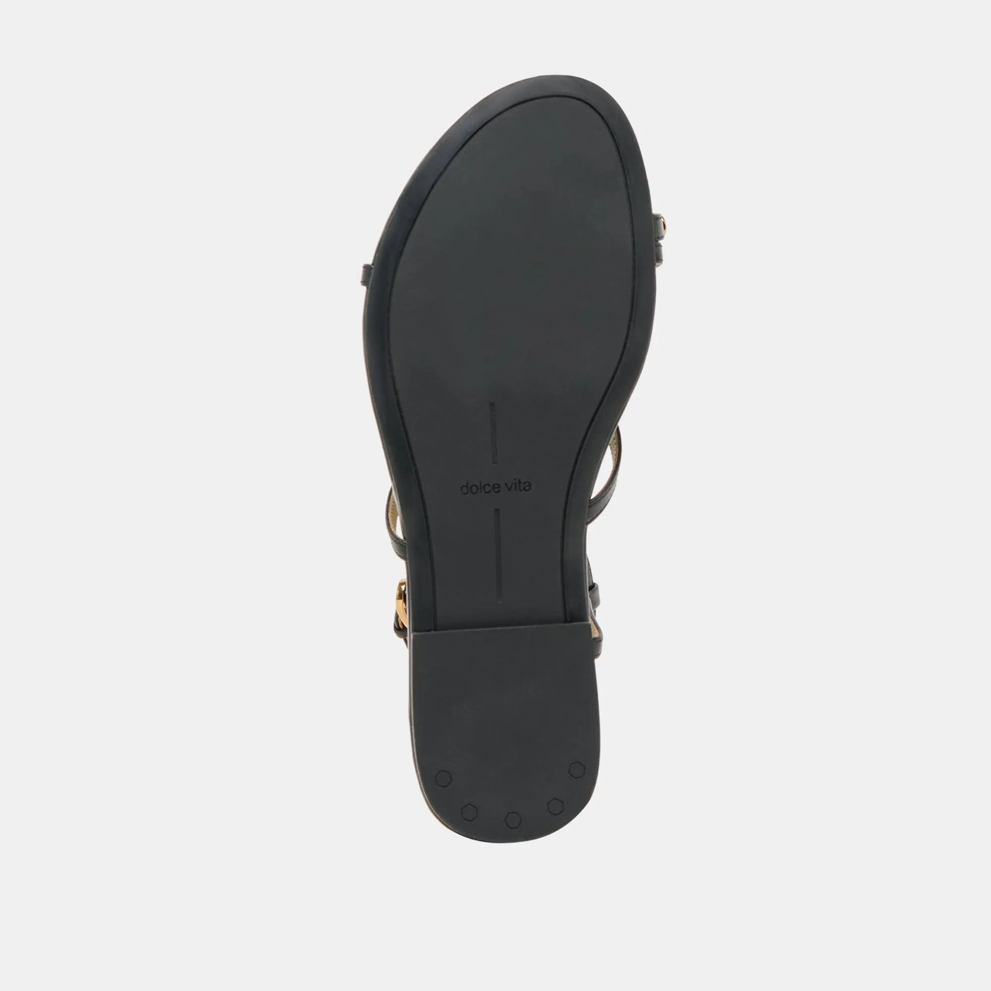 SANDALES KESHA EN CUIR NOIR
