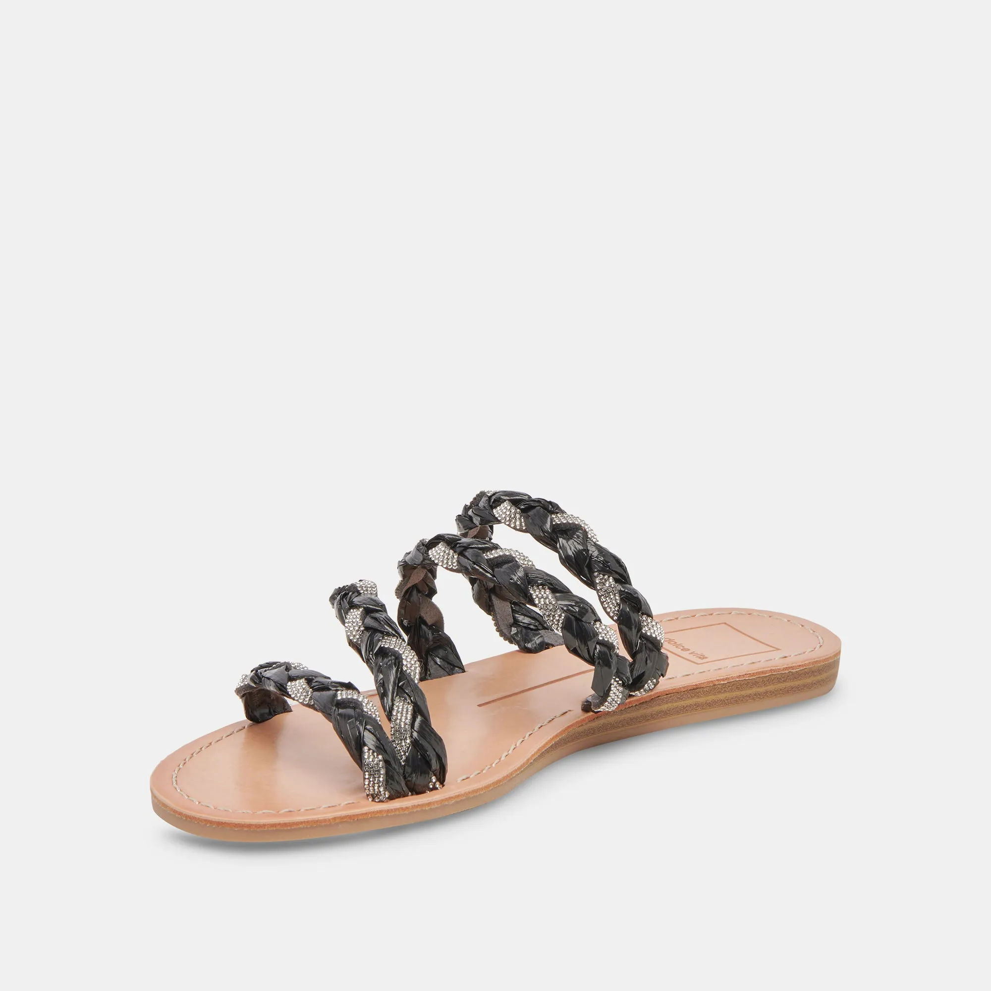 SANDALES KHLOE NOIRES À STRASS