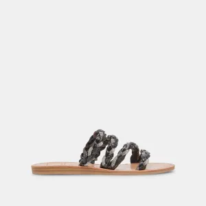 SANDALES KHLOE NOIRES À STRASS