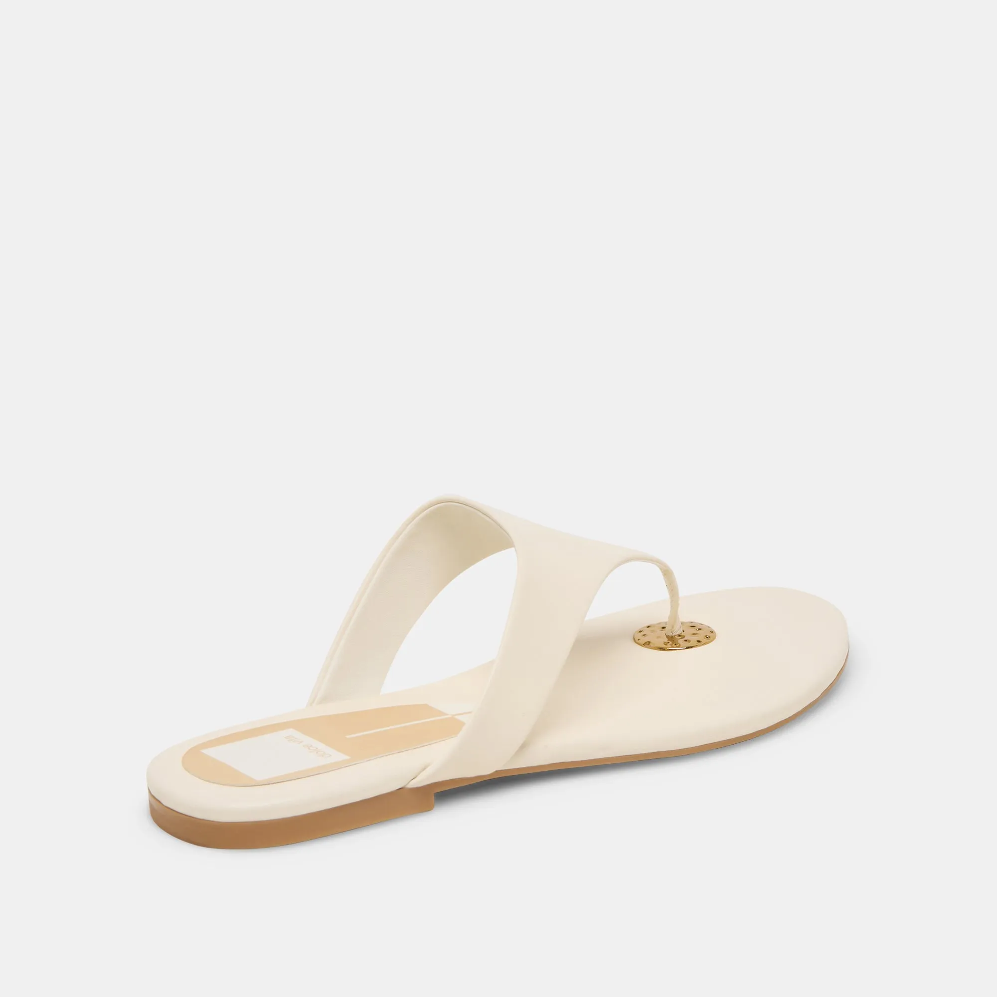 SANDALES KITTLE EN CUIR BLANC CASSÉ