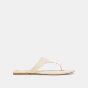 SANDALES KITTLE EN CUIR BLANC CASSÉ
