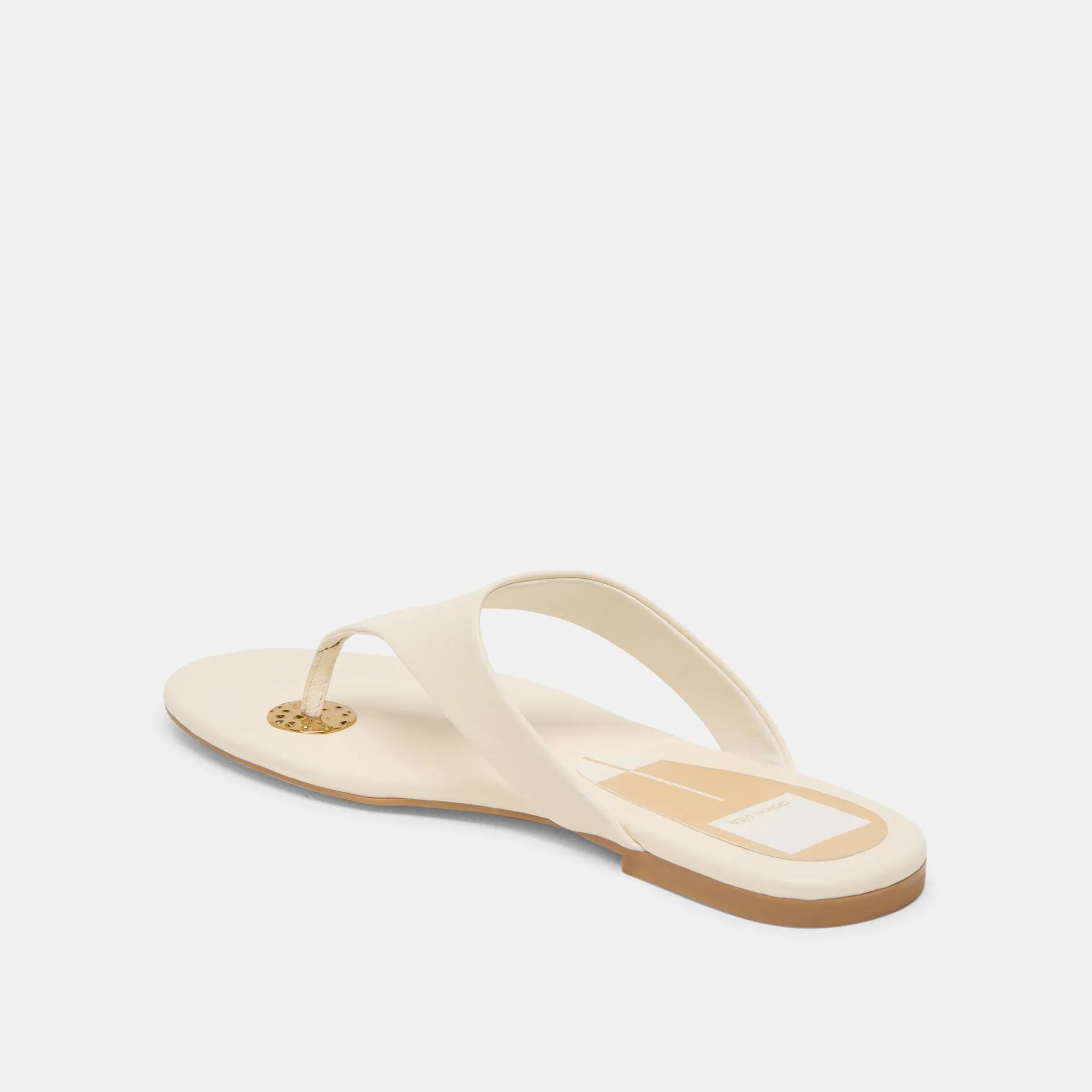 SANDALES KITTLE EN CUIR BLANC CASSÉ