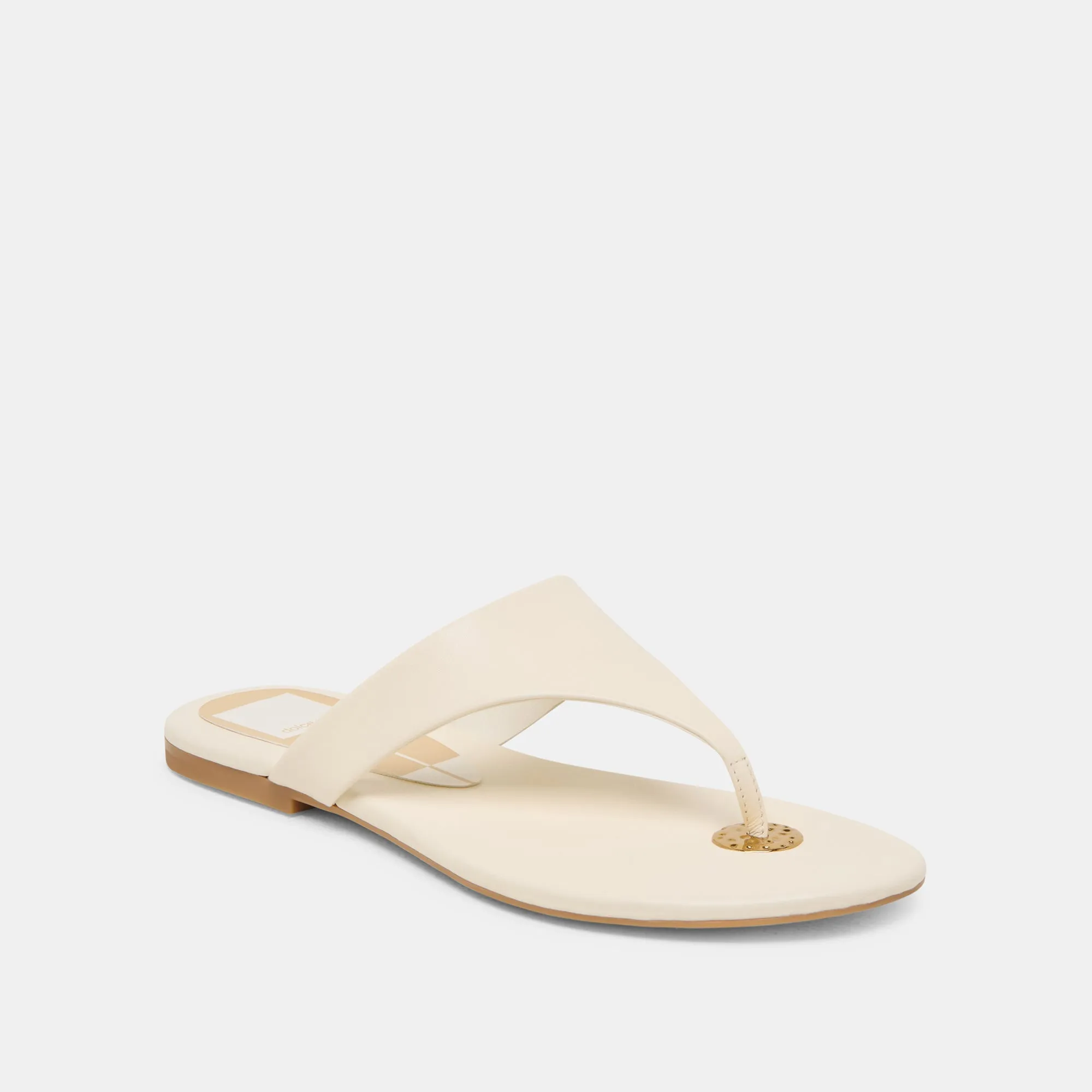SANDALES KITTLE EN CUIR BLANC CASSÉ