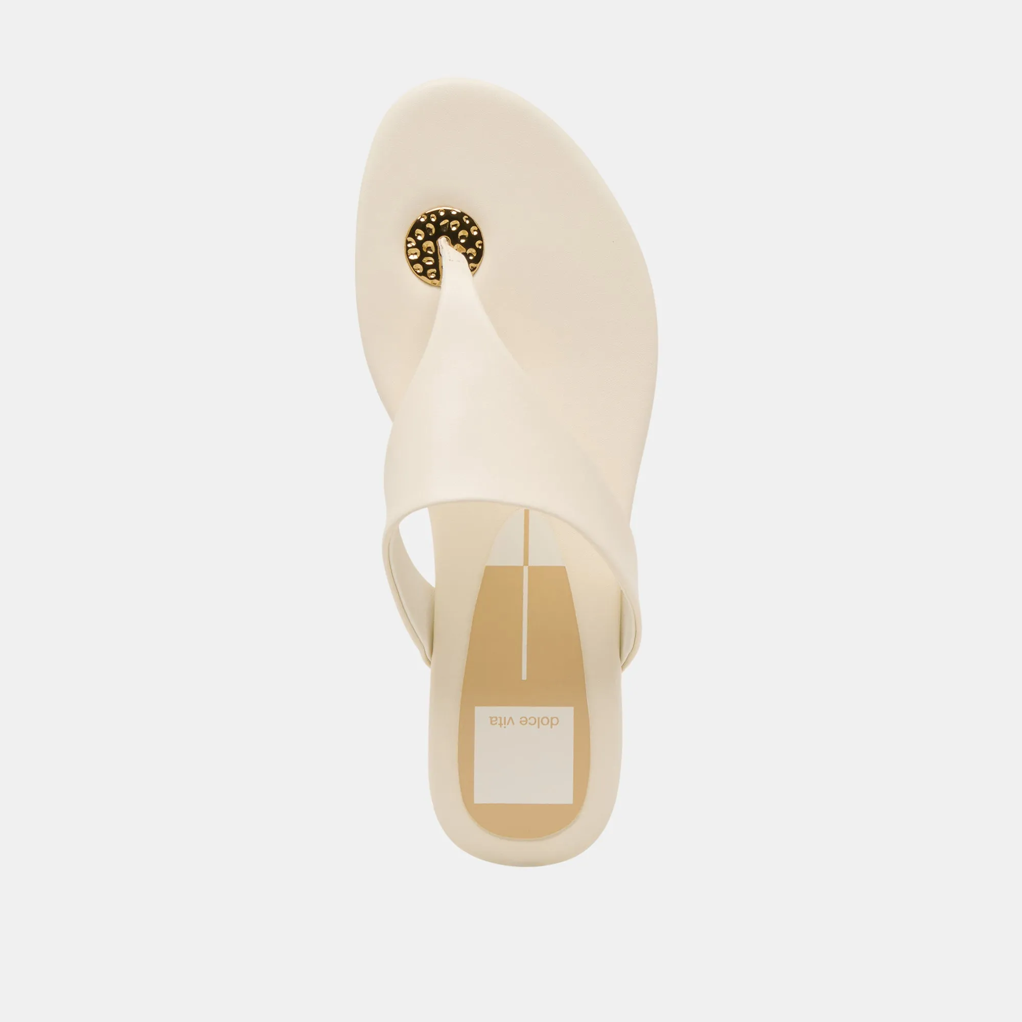 SANDALES KITTLE EN CUIR BLANC CASSÉ