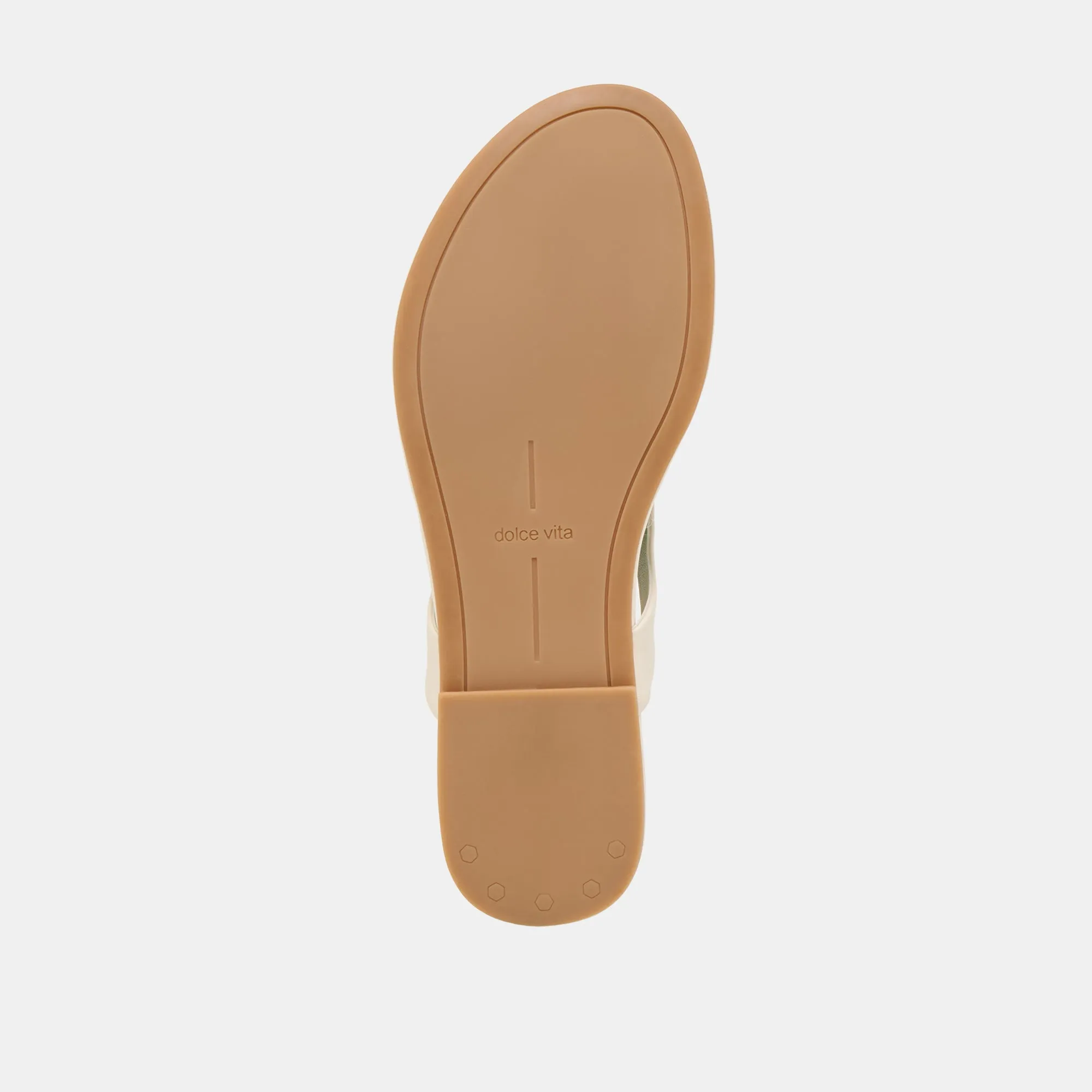 SANDALES KITTLE EN CUIR BLANC CASSÉ