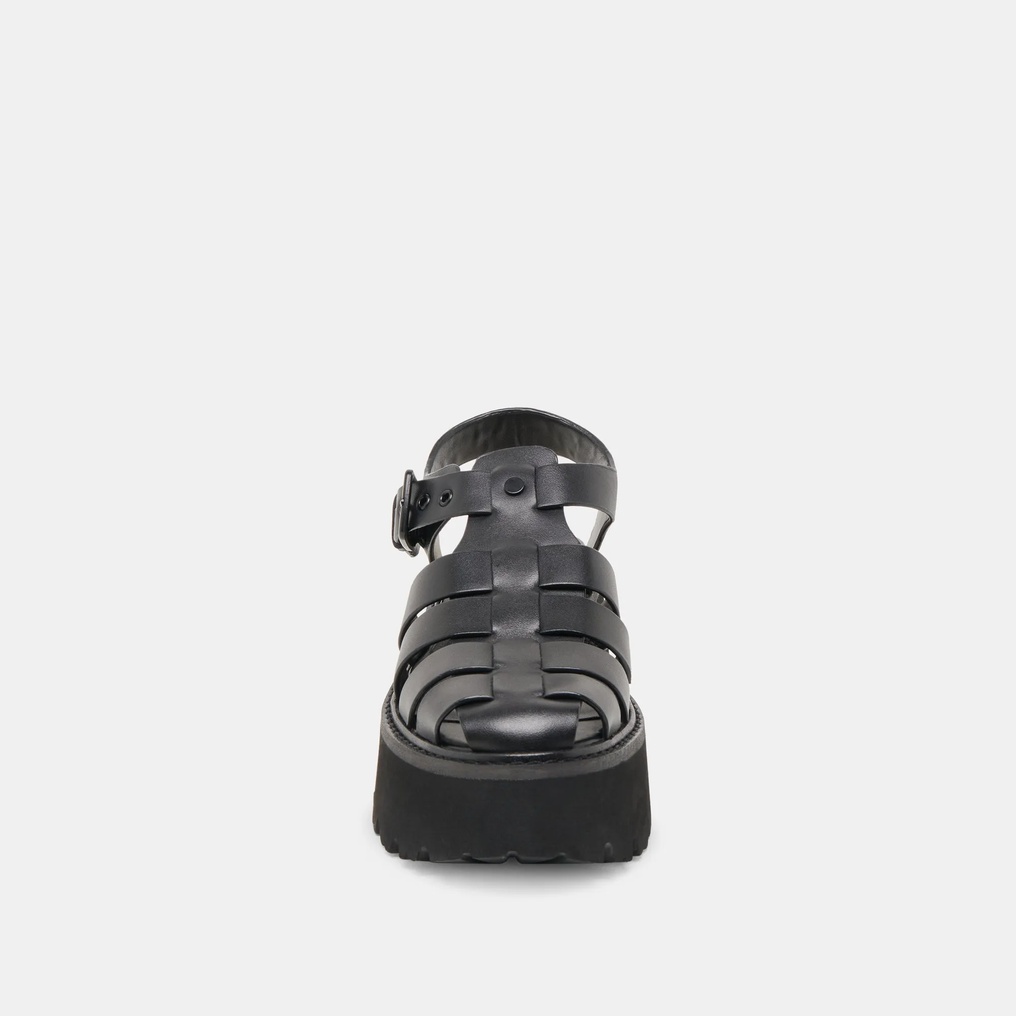 SANDALES TONALES LASLY EN CUIR NOIR
