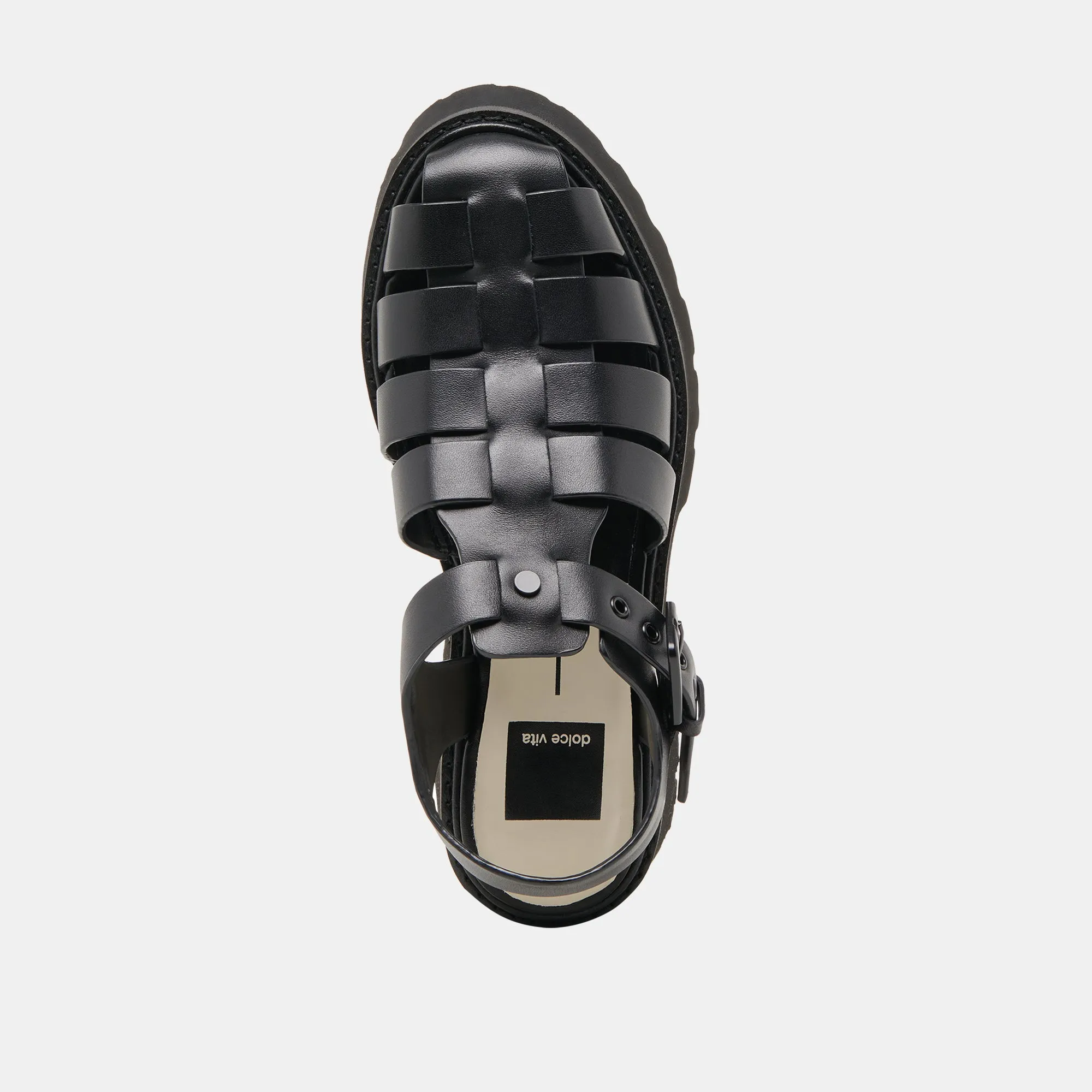 SANDALES TONALES LASLY EN CUIR NOIR