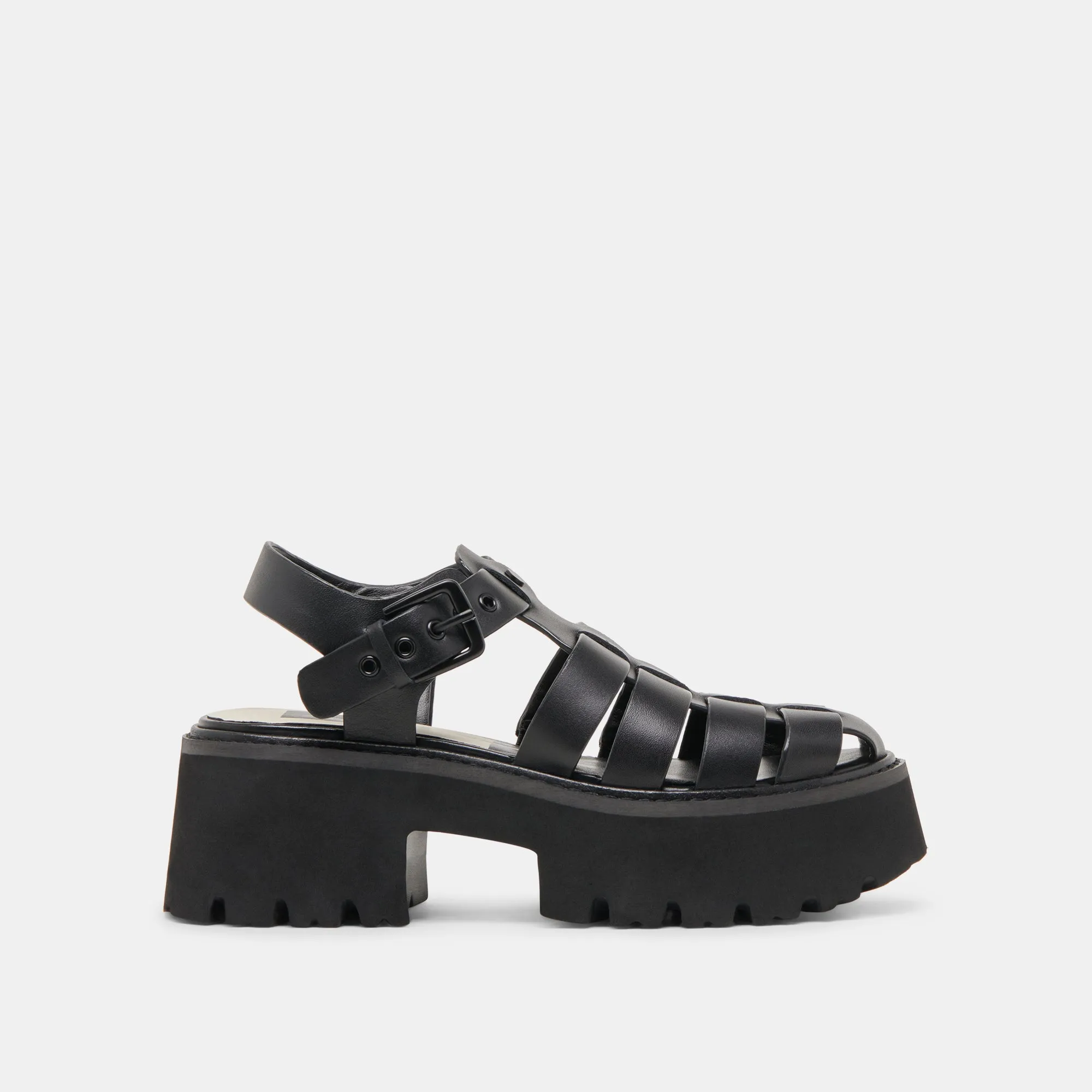 SANDALES TONALES LASLY EN CUIR NOIR
