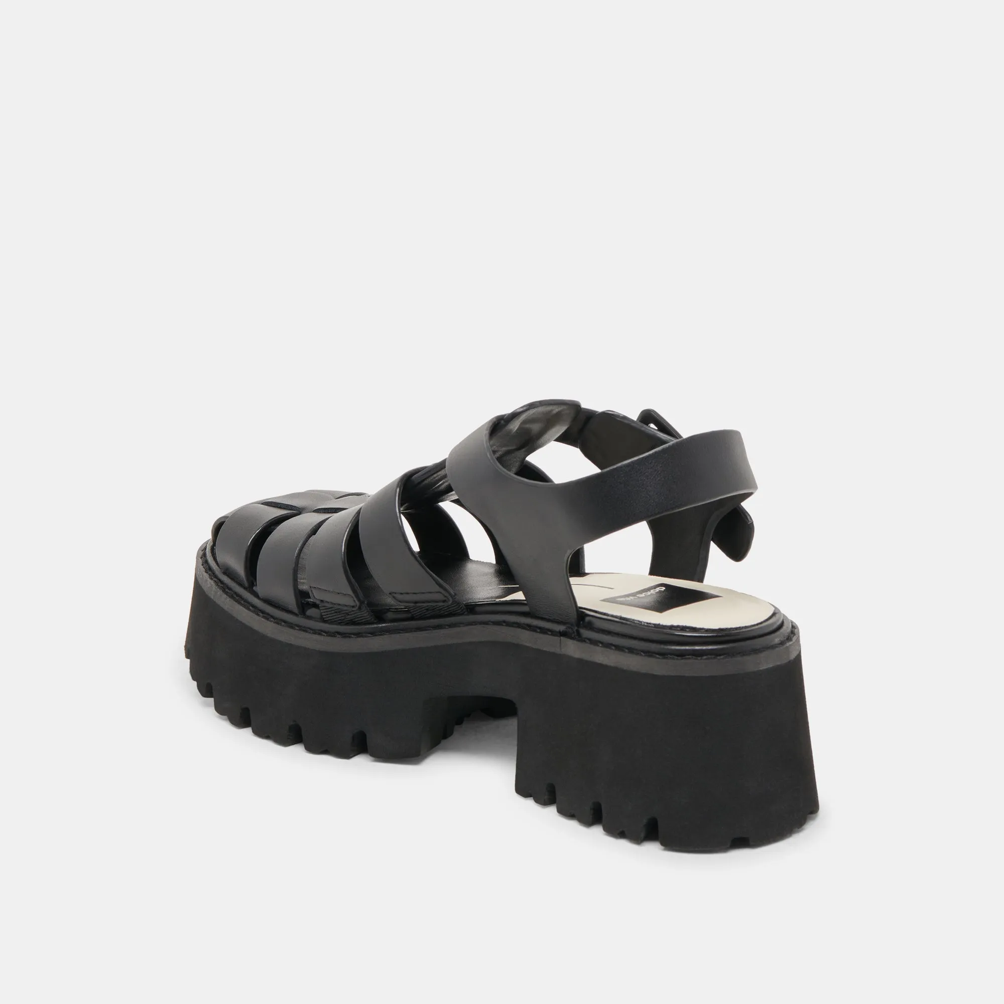SANDALES TONALES LASLY EN CUIR NOIR