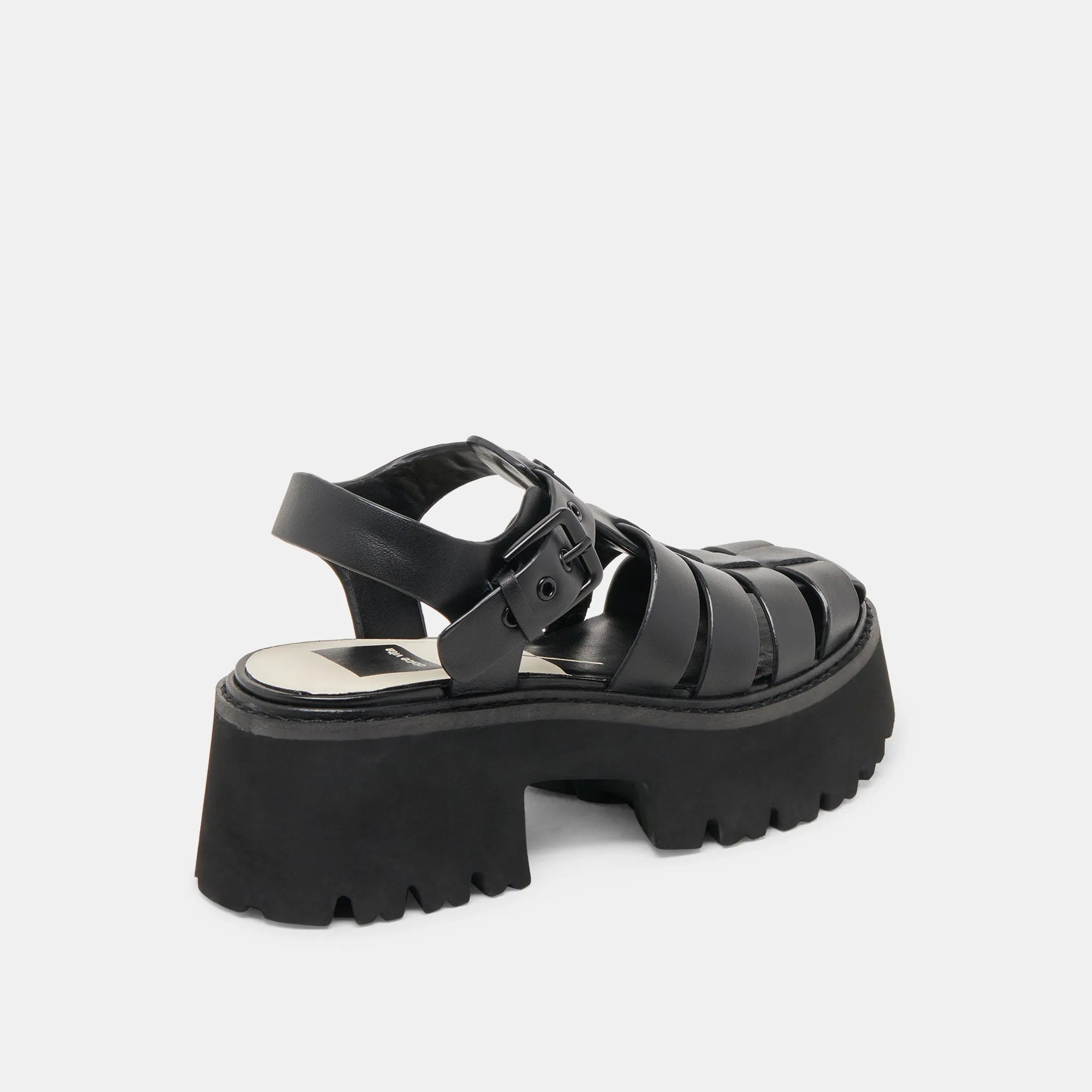 SANDALES TONALES LASLY EN CUIR NOIR