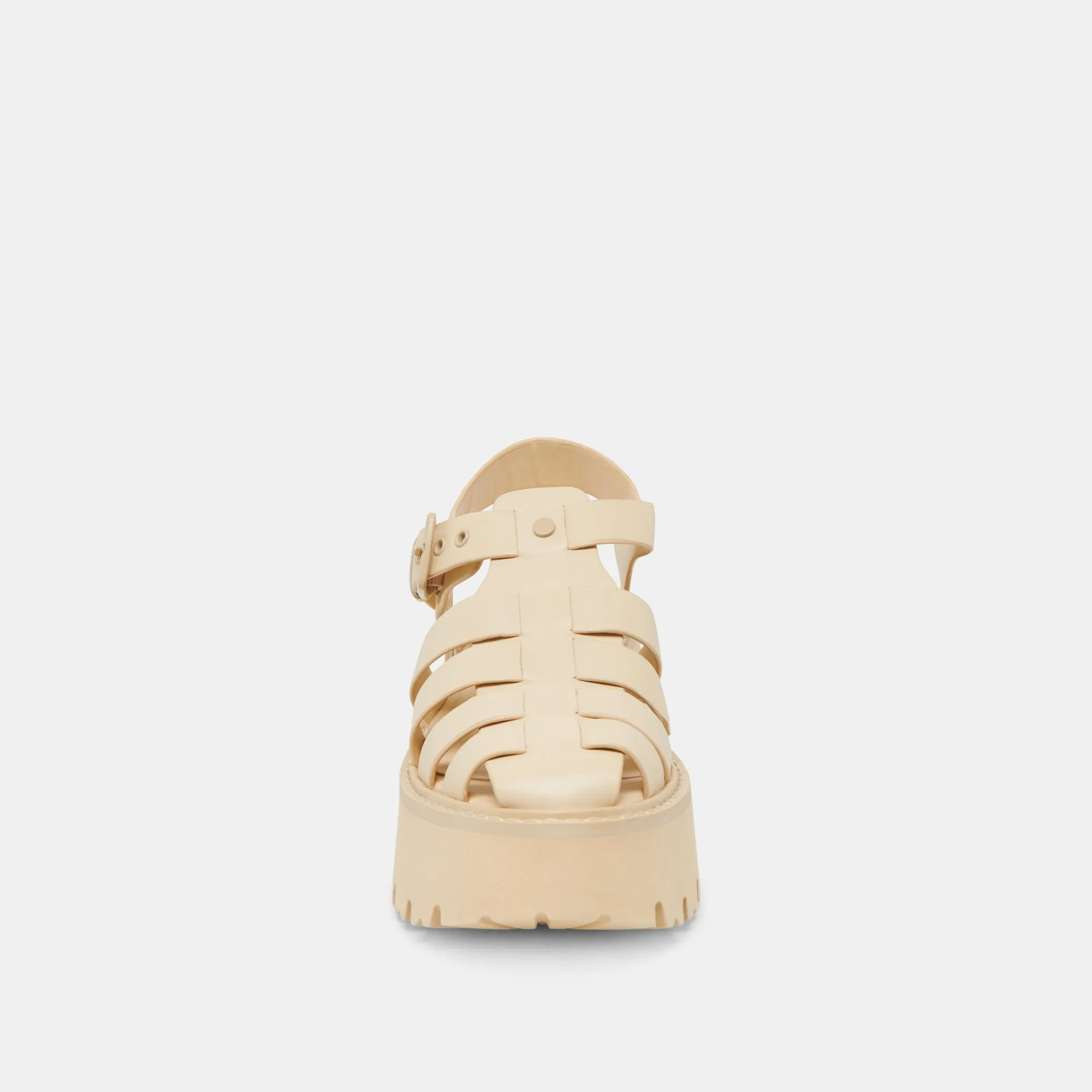 SANDALES TONALES LASLY EN CUIR JAUNE CLAIR