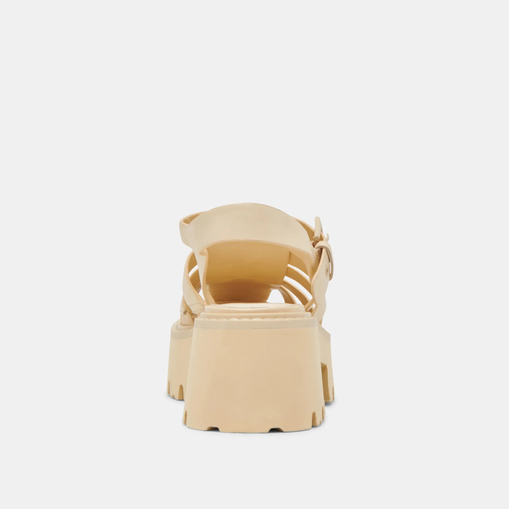 SANDALES TONALES LASLY EN CUIR JAUNE CLAIR