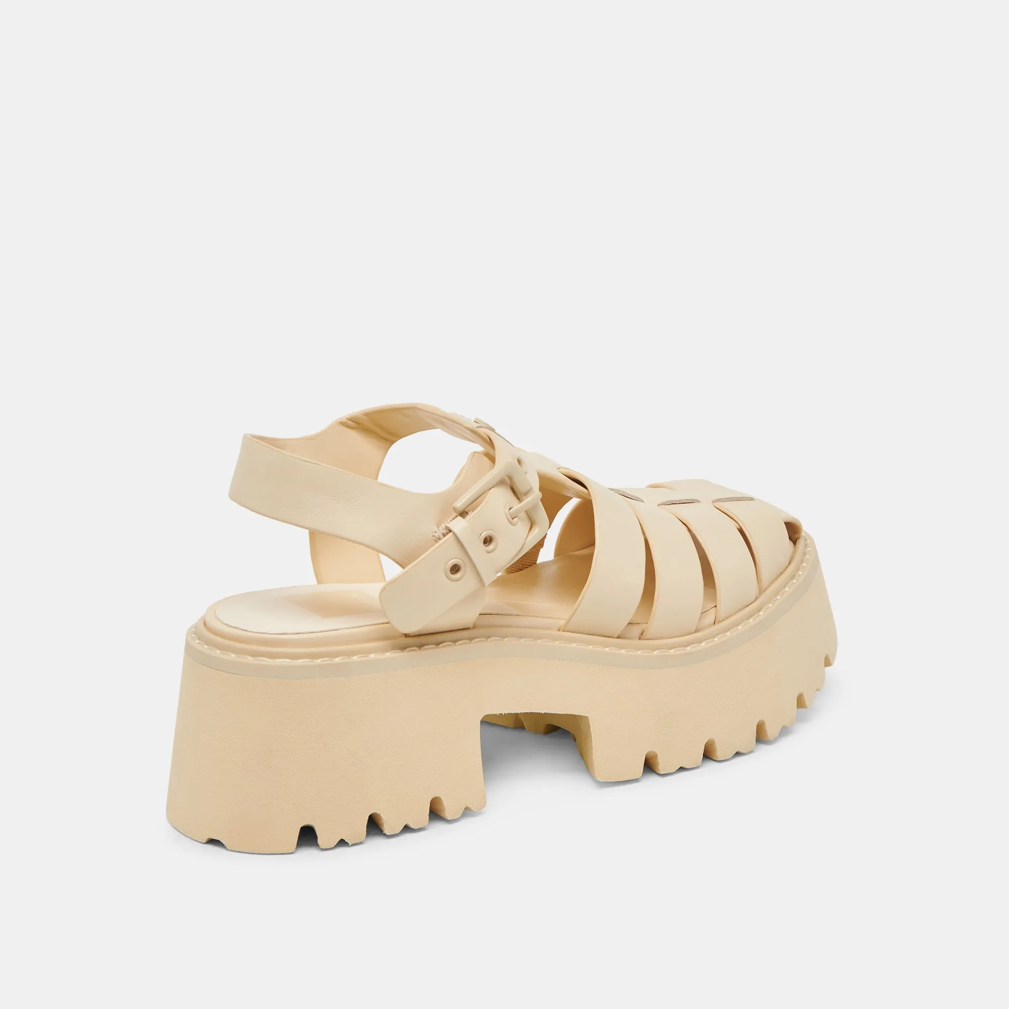 SANDALES TONALES LASLY EN CUIR JAUNE CLAIR