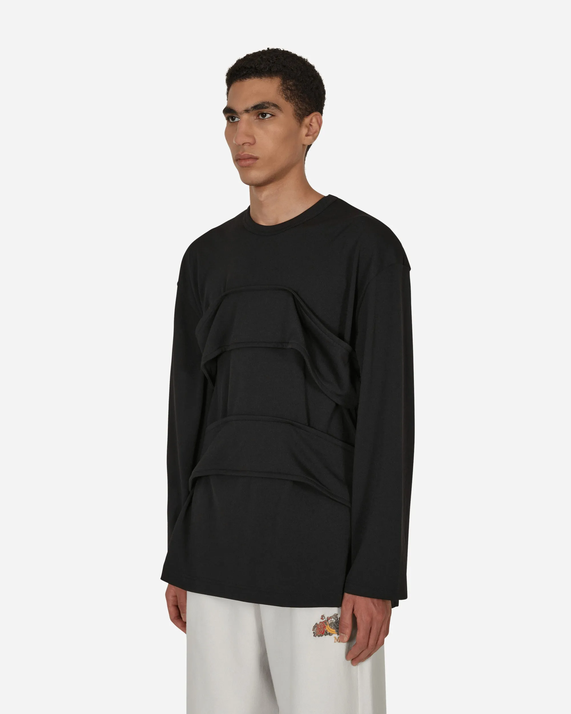 T-shirt à manches longues superposé Noir