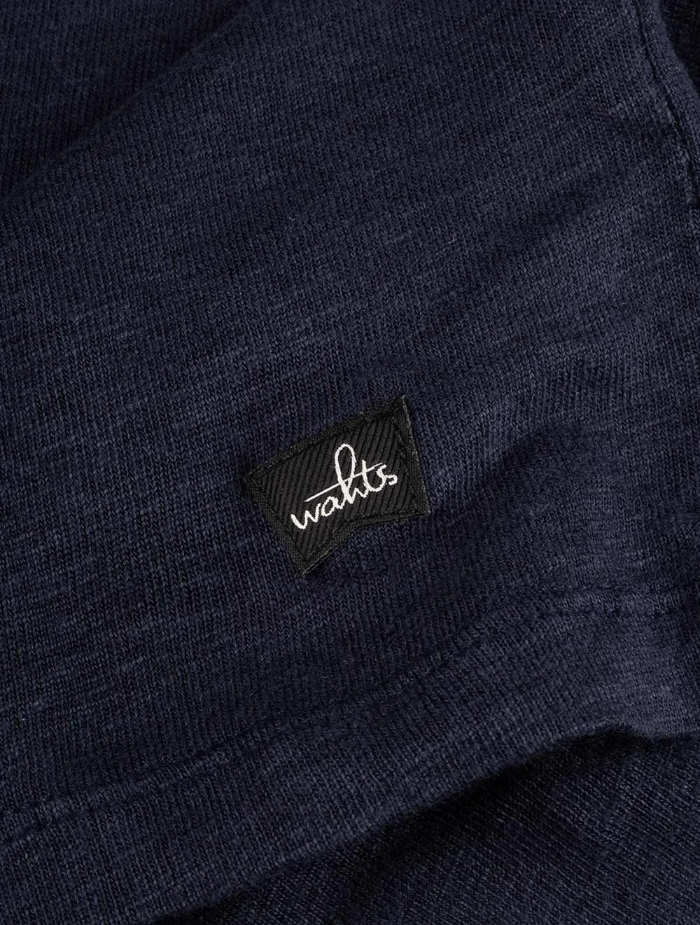 T-shirt de poche en lin bleu marine