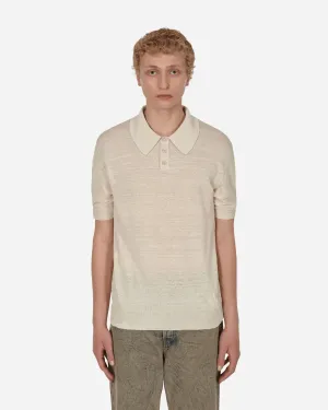 Polo en lin blanc