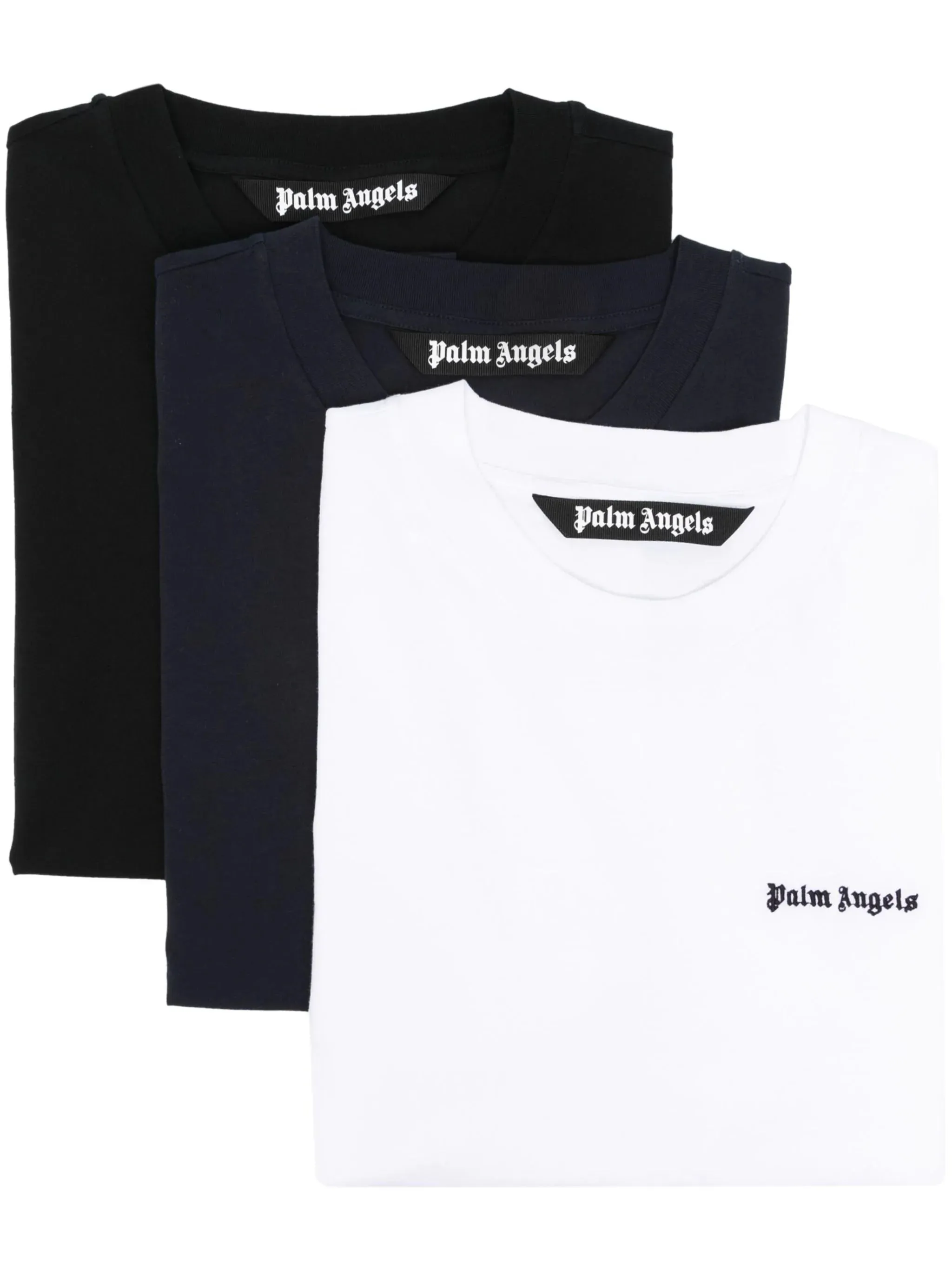 T-shirts en coton brodés logo (lot de trois)