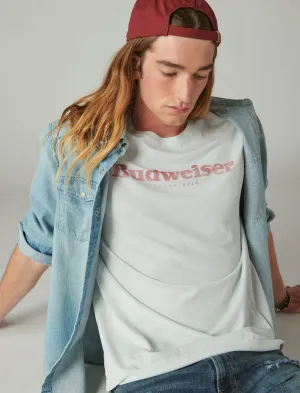 T-shirt rafraîchissant Lucky Brand Budweiser Illusian Bleu Lucky Brand