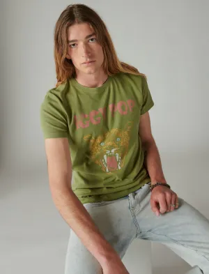 Lucky Brand T-shirt Iggy Pop Tigre Vert Calliste Lucky Brand