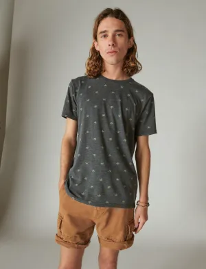 Lucky Brand Venice T-shirt à col rond imprimé feuillage effet délavé multi Lucky Brand