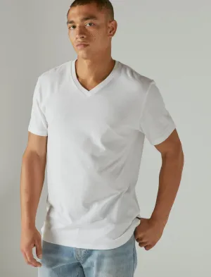 Lucky Brand Venice T-shirt à encolure en V délavé Blanc éclatant Lucky Brand