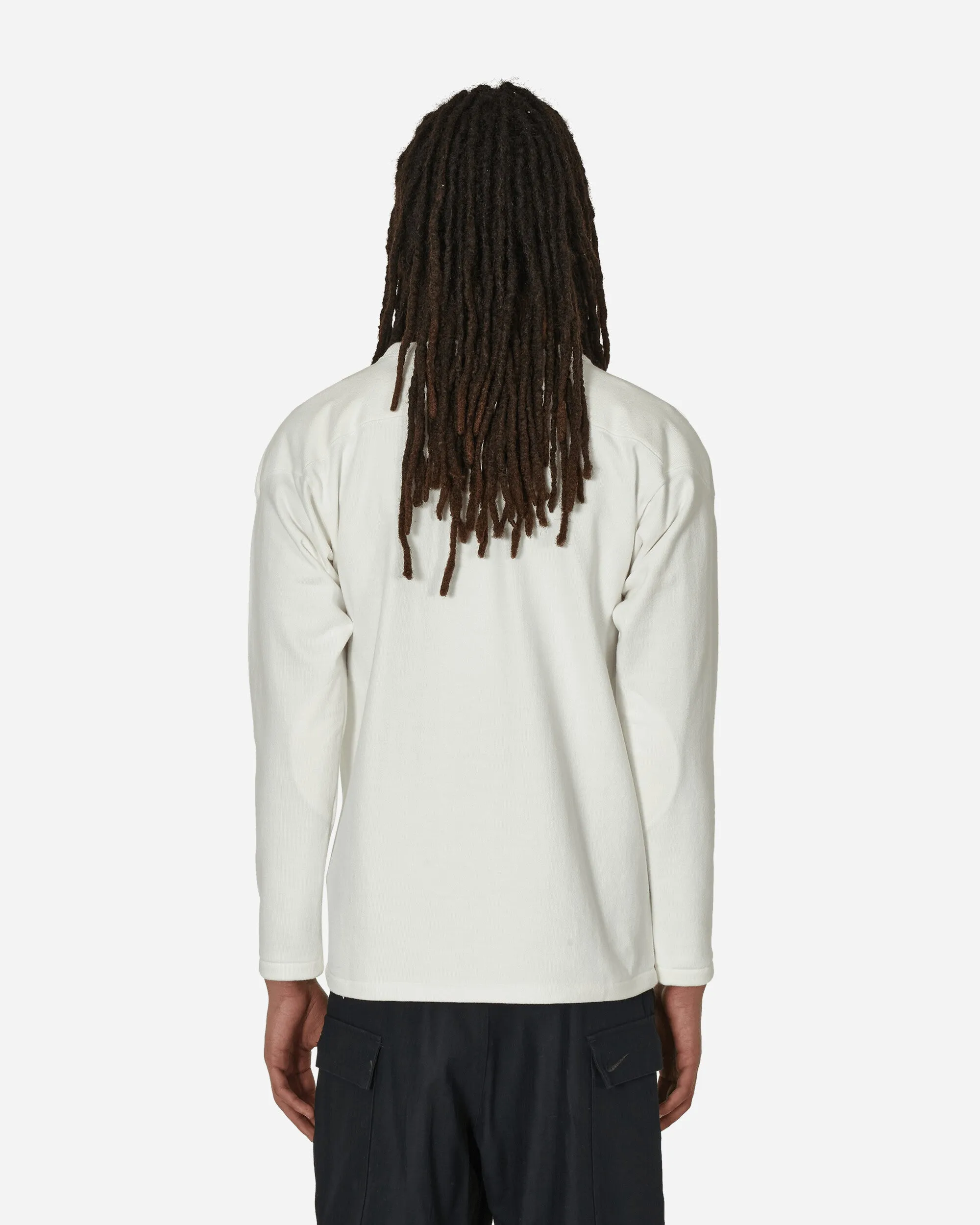 T-shirt manches longues col rond blanc Fabriqué au Japon