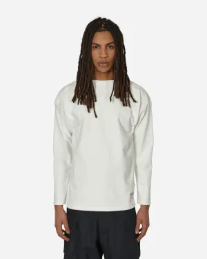 T-shirt manches longues col rond blanc Fabriqué au Japon