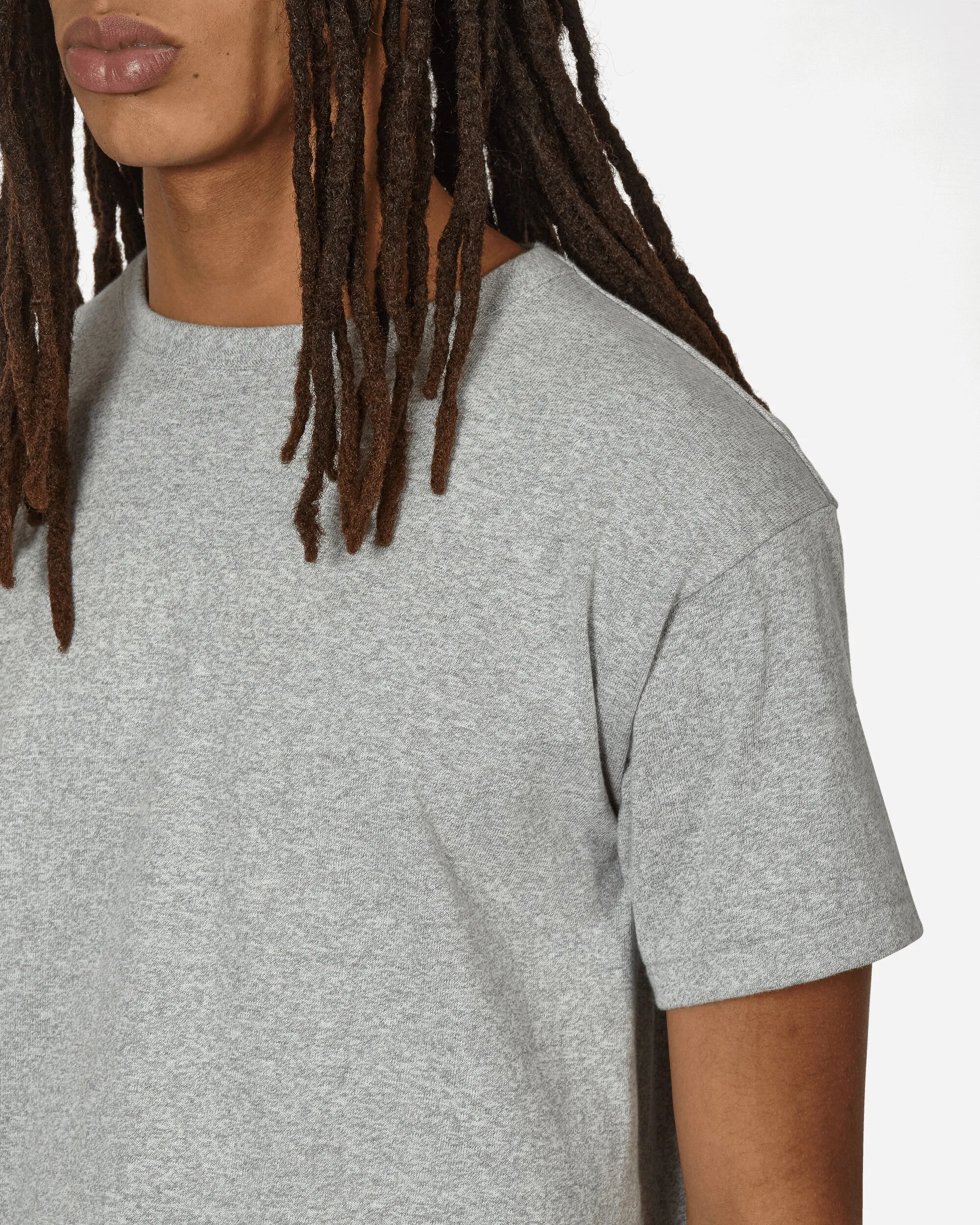 T-shirt à col rond fabriqué au Japon Gris Oxford