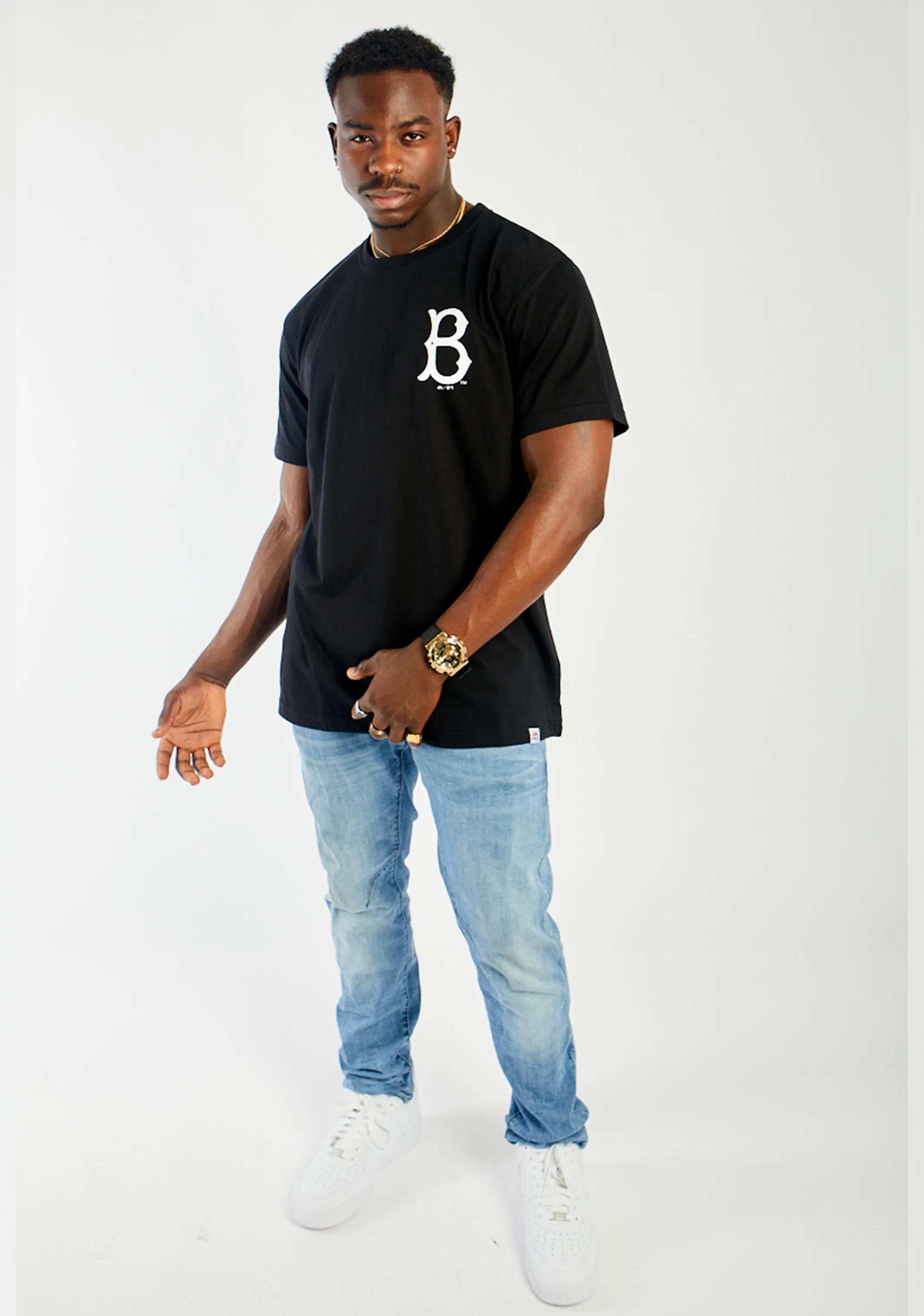 Majestic Athletic T-shirt pour hommes Brooklyn Script <br> MJBK0331TK