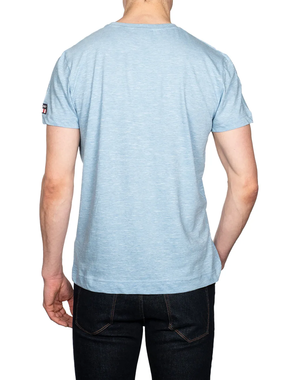 T-shirt à manches courtes marbré Bleu Cascade