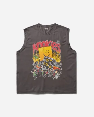T-shirt large sans manches pour hommes 20/-Jersey (Buster Peckish Bowy) Noir encre